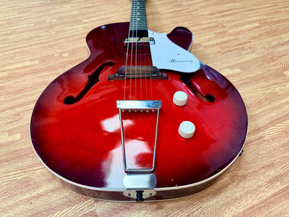 ✨VINTAGE✨ 1963 Harmony H53 Rocket~ Made in USA~ Semi-Hollow D’Armond P’up + Case