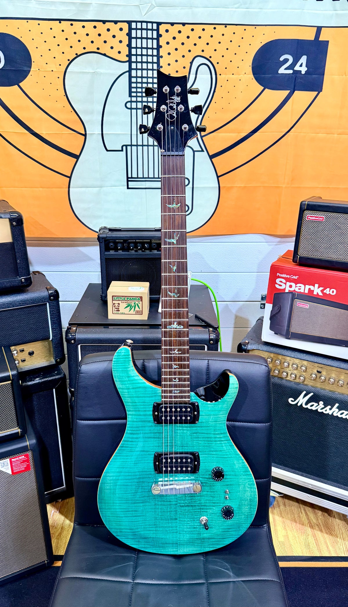✨2024✨ PRS SE Paul’s Guitar~ Turquoise + PRS Gig Bag~ Coil Split~ Cherished!