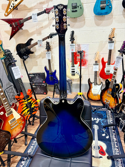 🔥MINT🔥 Vox Bobcat S66 Semi-Hollow ‘335’ Bigsby~ Blue Burst~ 2022 Korea 3 Pickup!