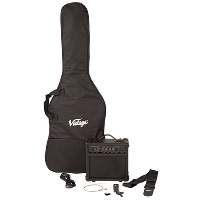 Vintage V69 SG Style Coaster Series Electric Guitar Pack ~ Boulevard Black