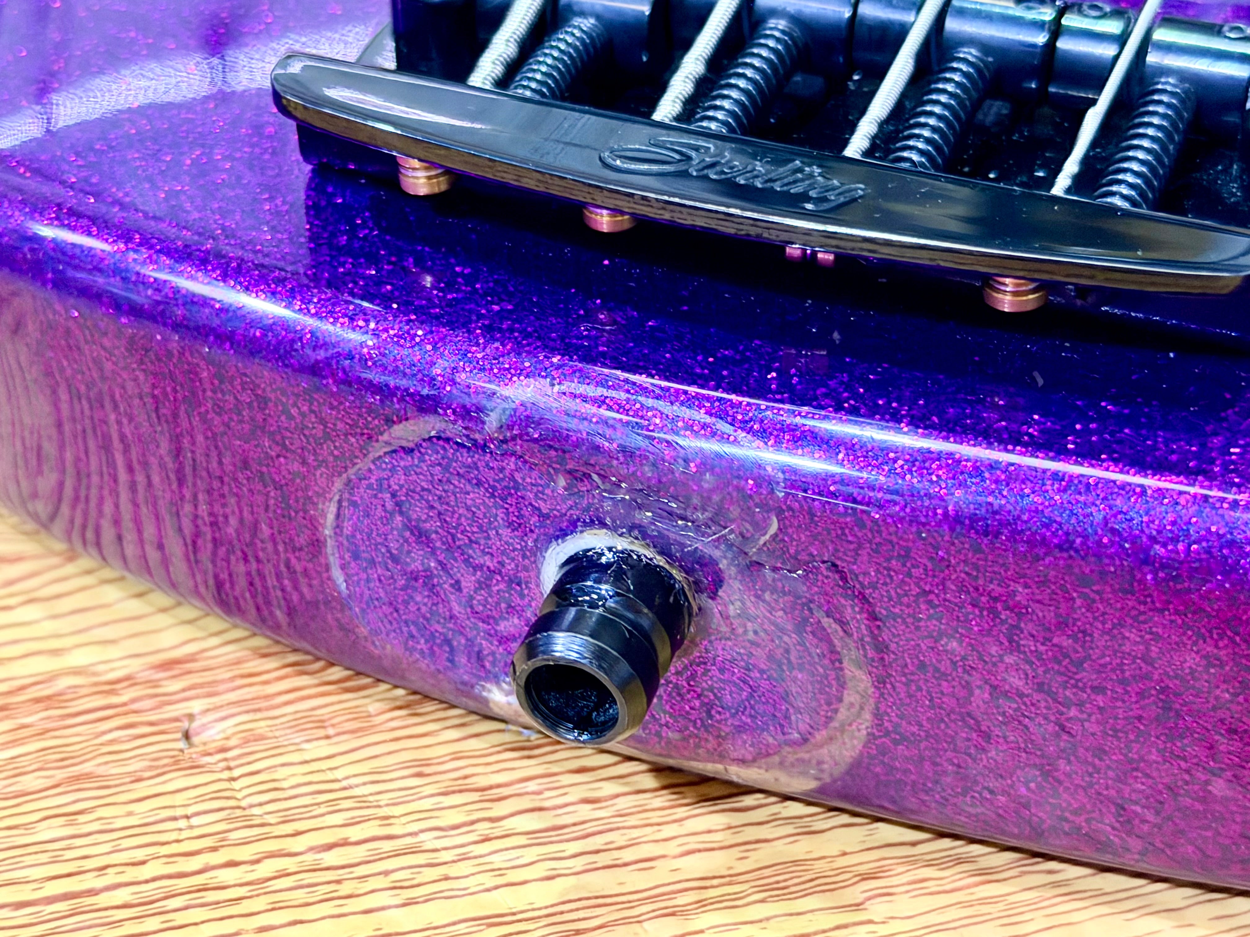 ✨2024✨ Sterling Music Man StingRay RAY34~ Purple Sparkle~ Electric Bass + Bag!