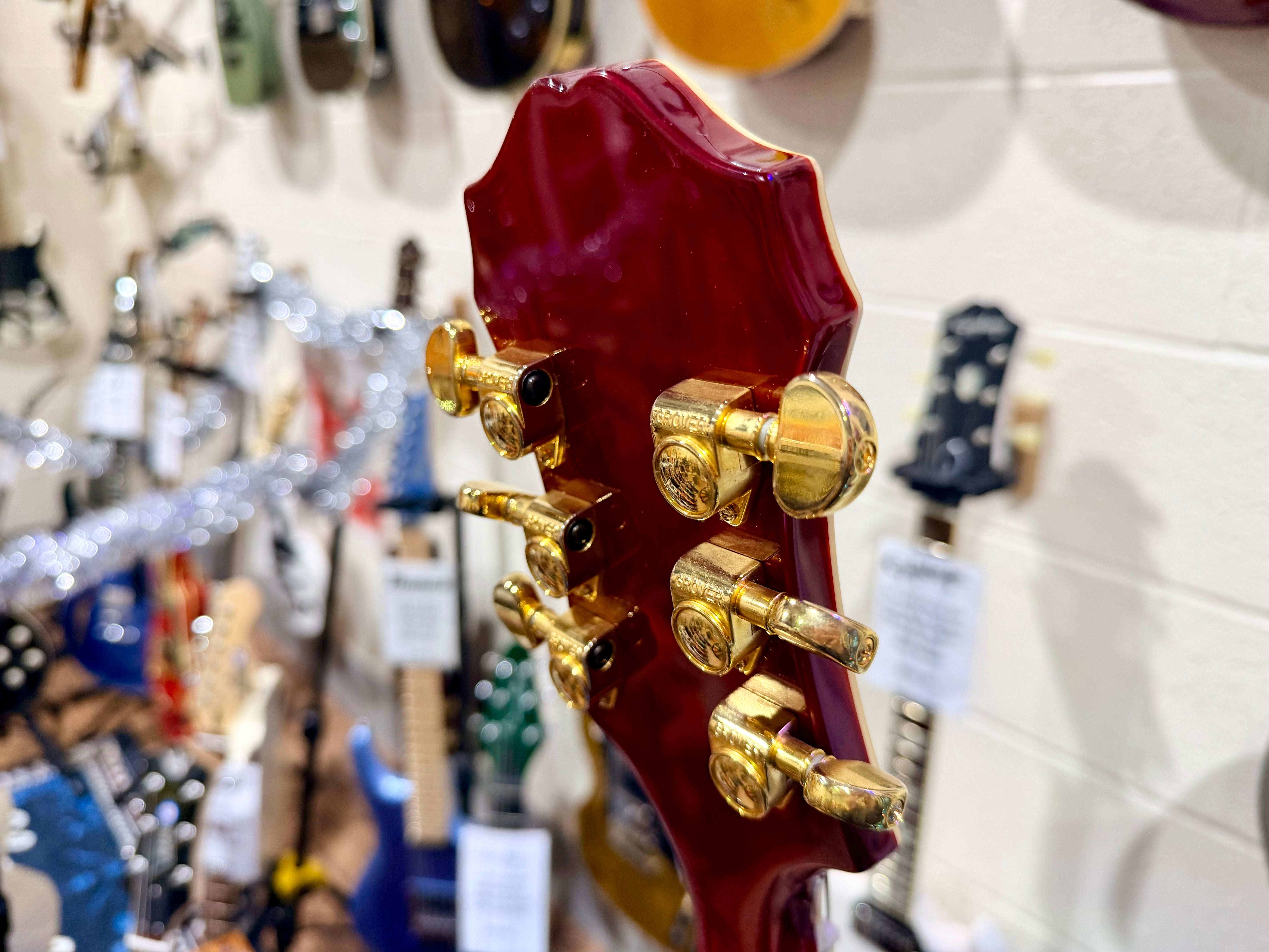 🔥MINT 2019🔥 Epiphone Joe Pass Emperor II Pro~ Rare Wine Red Hollowbody + Hard Case