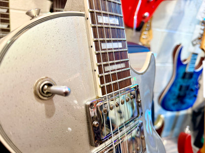 🌟RARE 2019🌟 Burny RLC-60 Les Paul Custom~ HHH Silver Sparkle~ By Fernandes!