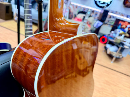Brunswick BF200BL Mahogany Folk Acoustic Guitar~ Blue Gloss