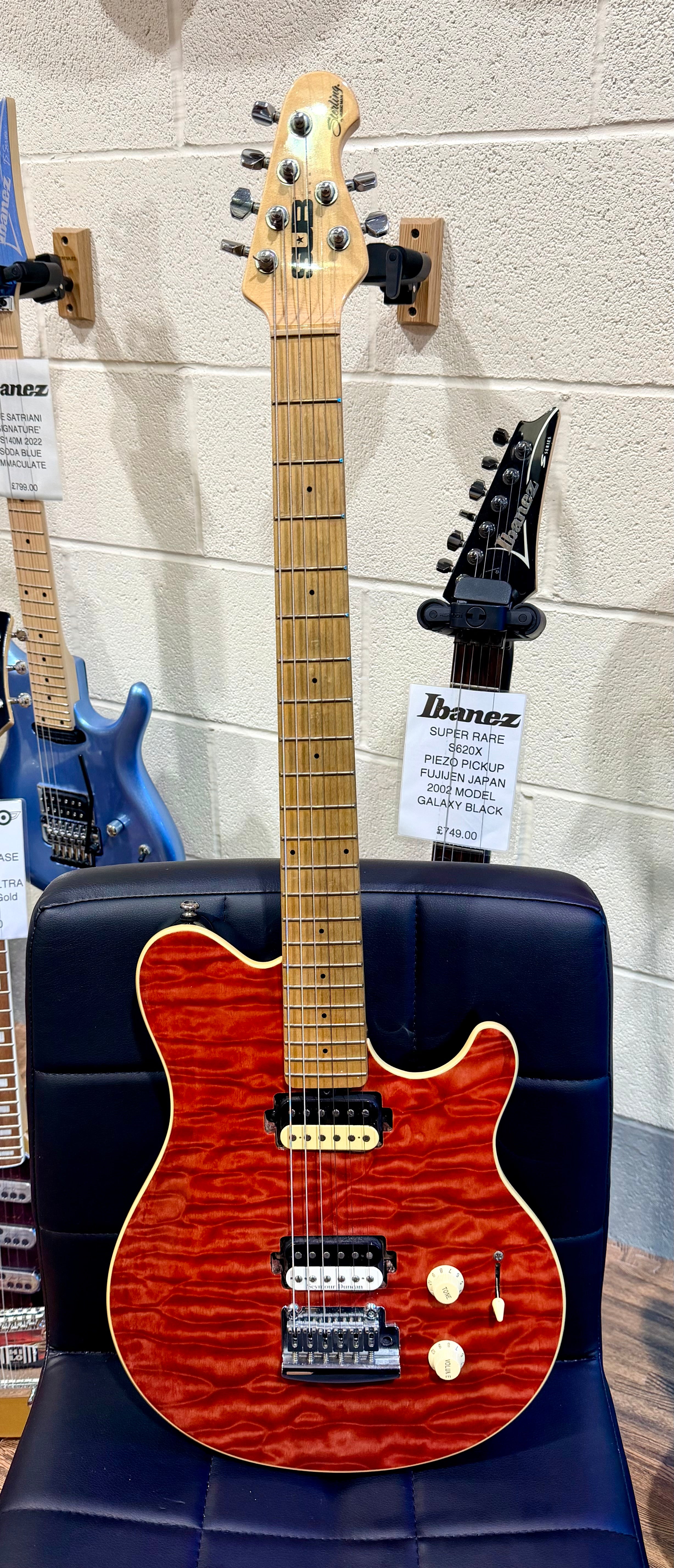 🔥QUILTED FLAME🔥 Sterling By Music Man Sub Axis AX3~ Seymour Duncan Pickup!