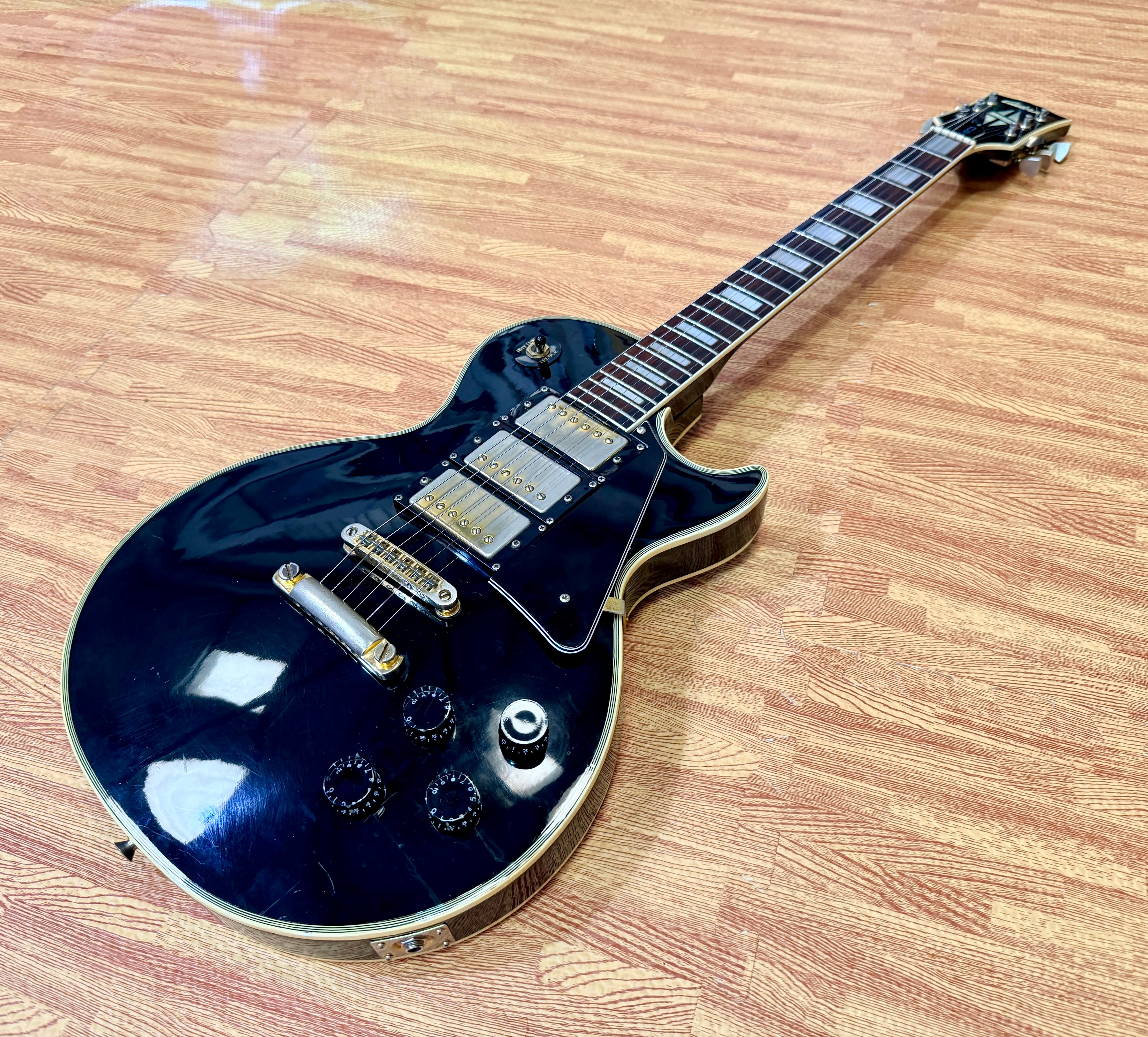 🇯🇵 RARE 🇯🇵 1970s Antoria Les Paul Custom~ Black Beauty 3 Pickup MIJ Japan!