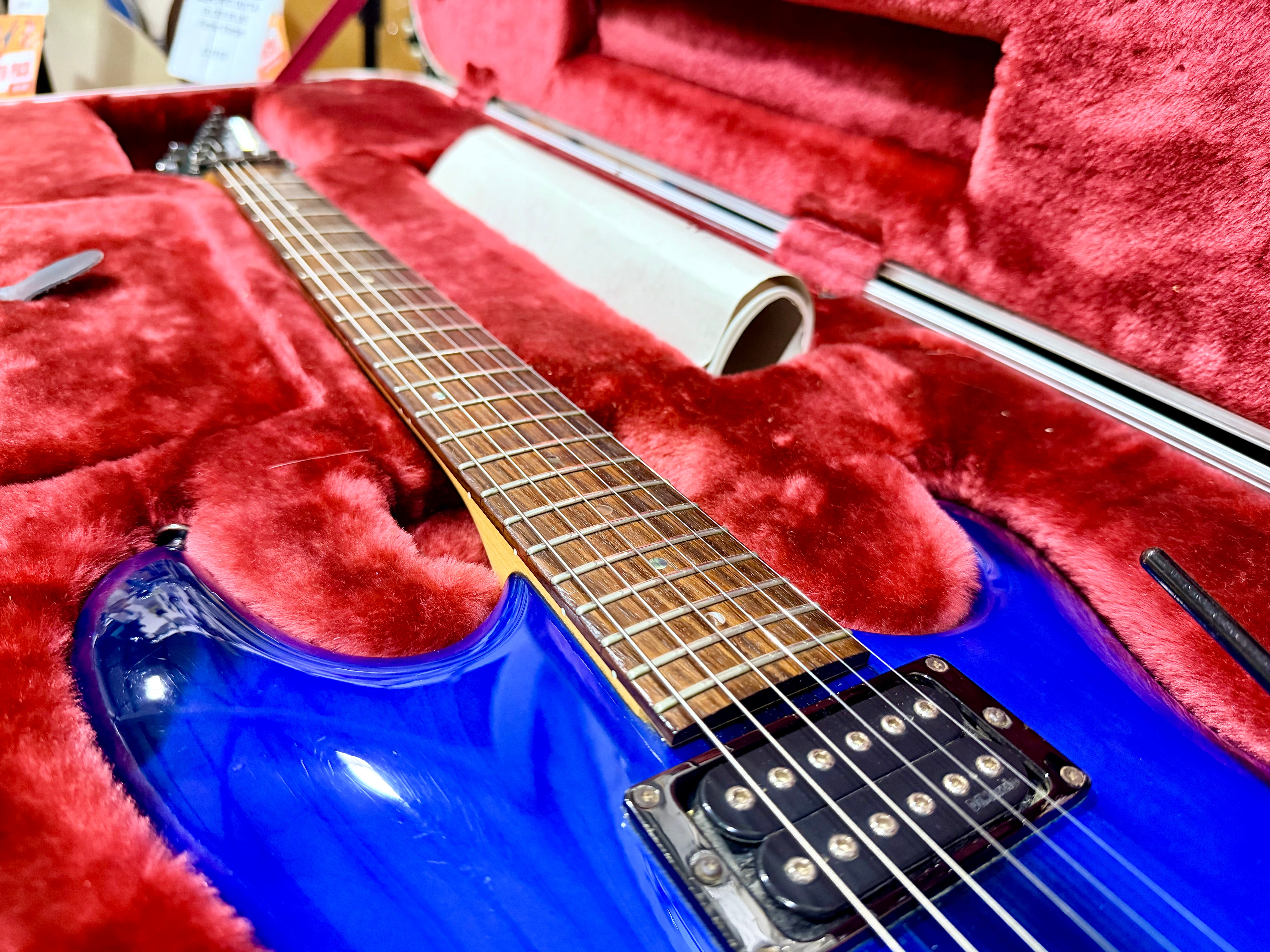 🔥RARE JAPAN🔥 Ibanez Joe Satriani JS1000 Artist MIJ~ Burnt Trans Blue + H/Case!