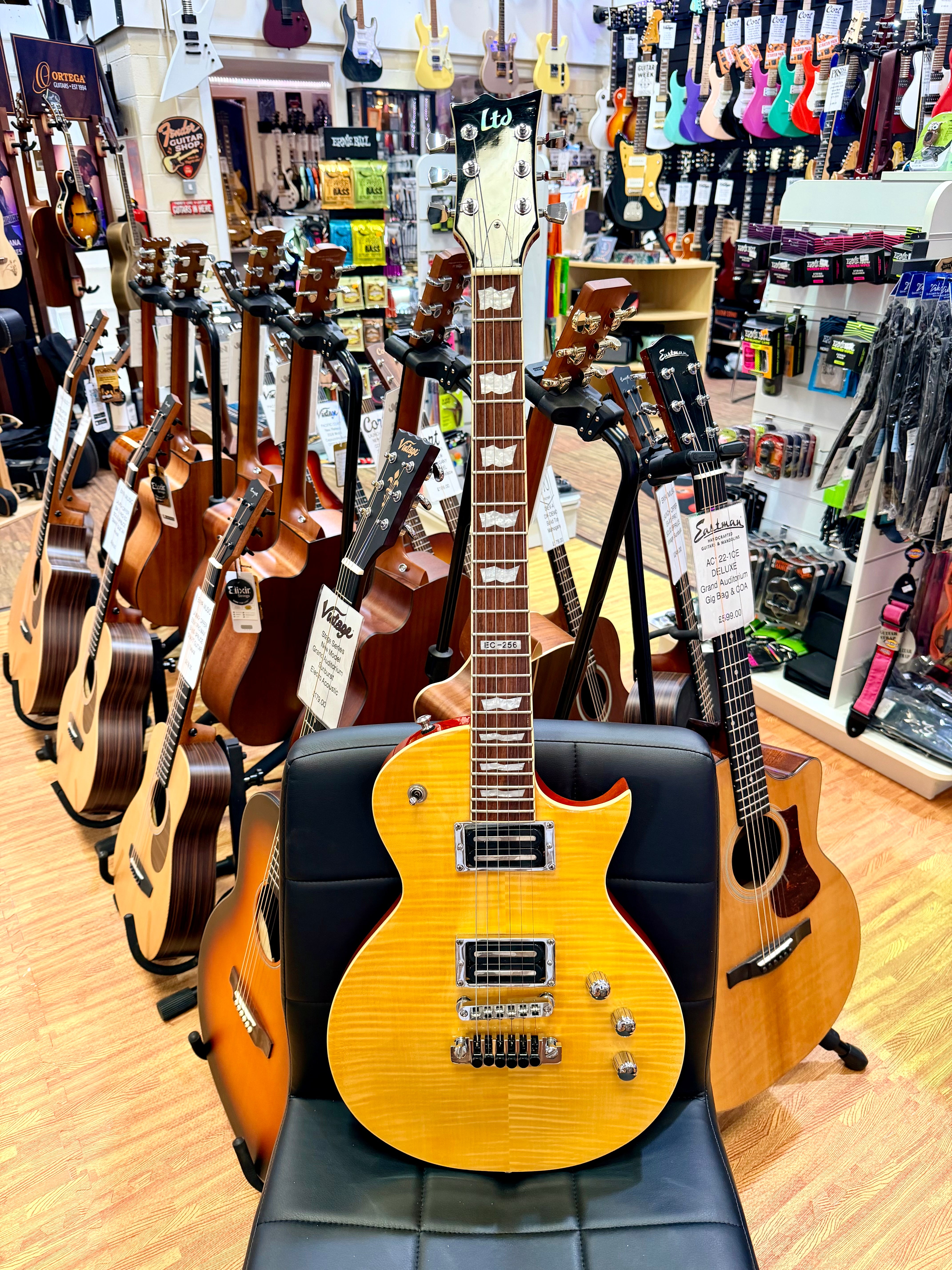 🔥2015🔥 ESP LTD EC-256 Lemon Drop~ Schaller Hot Stuff Pickups~ Gotoh Upgrades!