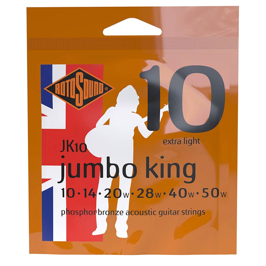 Rotosound Jumbo King string set acoustic phosphor bronze wound 10-50