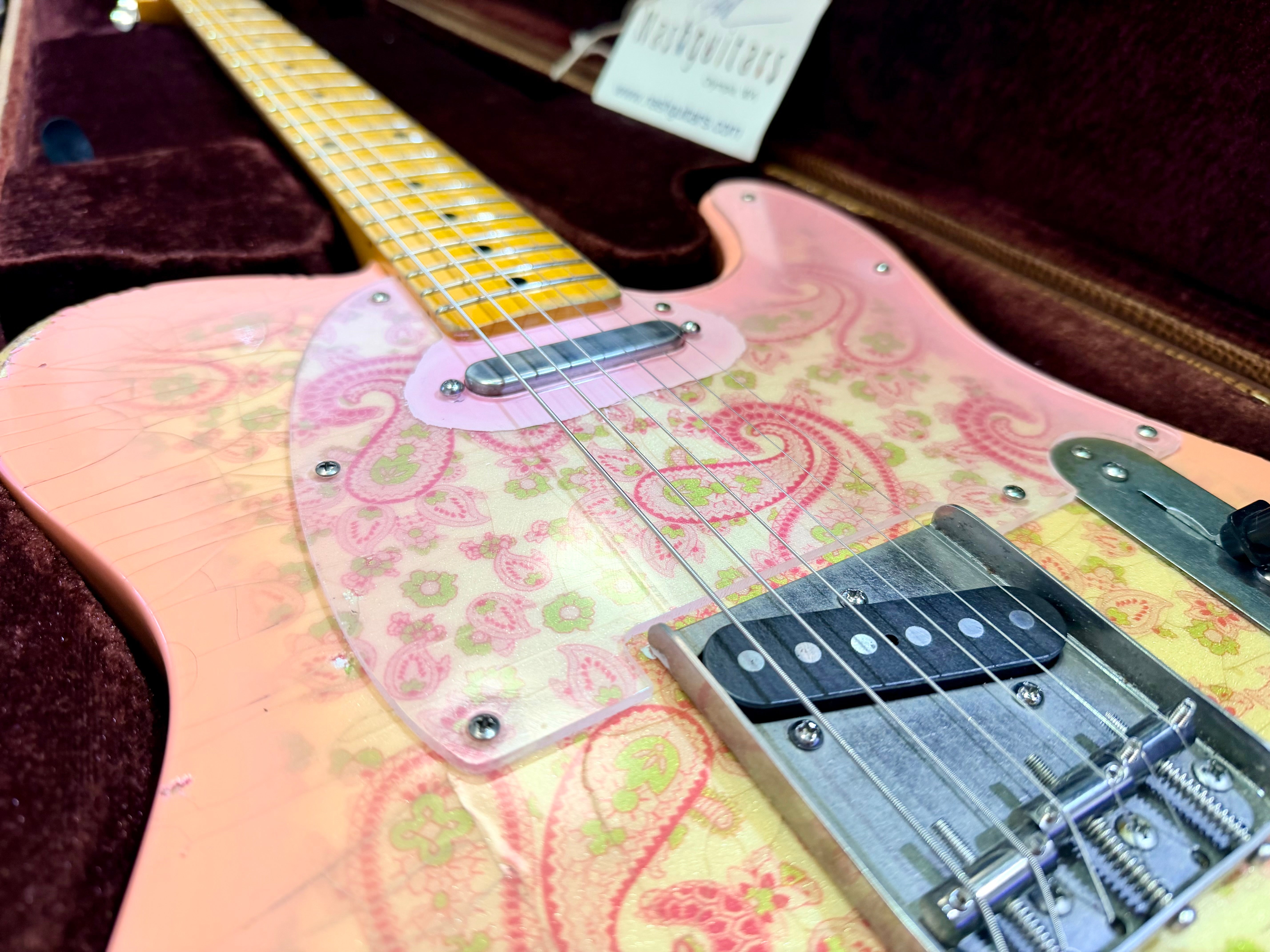 ✨2018✨ Nash Guitars T-68 Pink Paisley Telecaster Relic~ Lollar Pickups + Case!