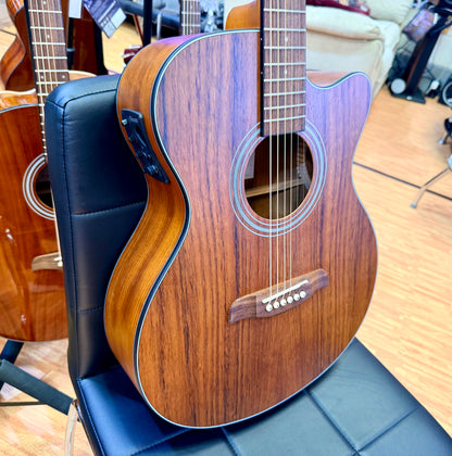 ✨NEW✨ Brunswick BTK30WNO Walnut Grand Auditorium Cutaway Electro Acoustic Guitar