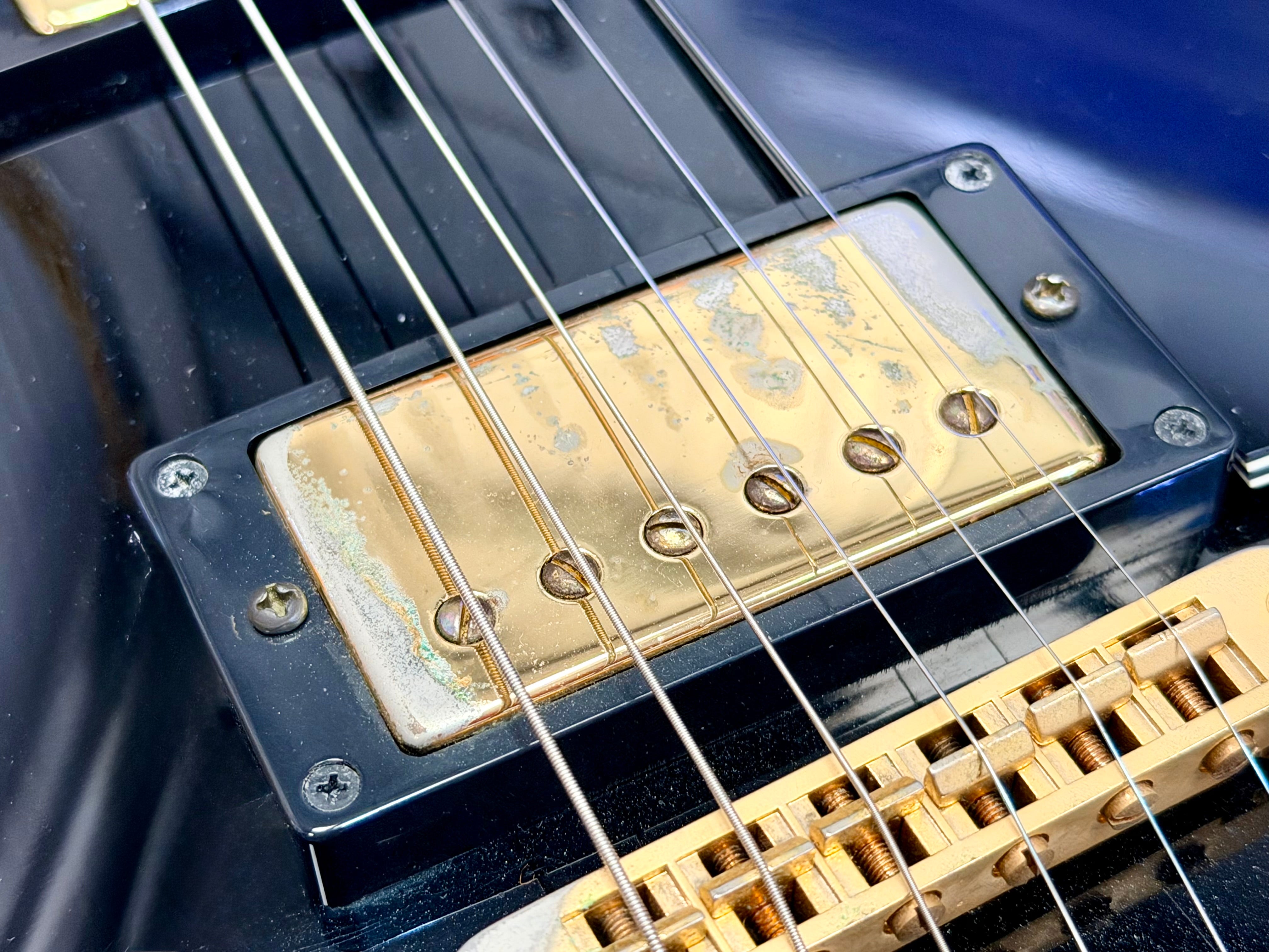 🔥2015🔥 Burny SRLC-55 Black Les Paul Custom~ Gold Hardware~ Japanese Import!