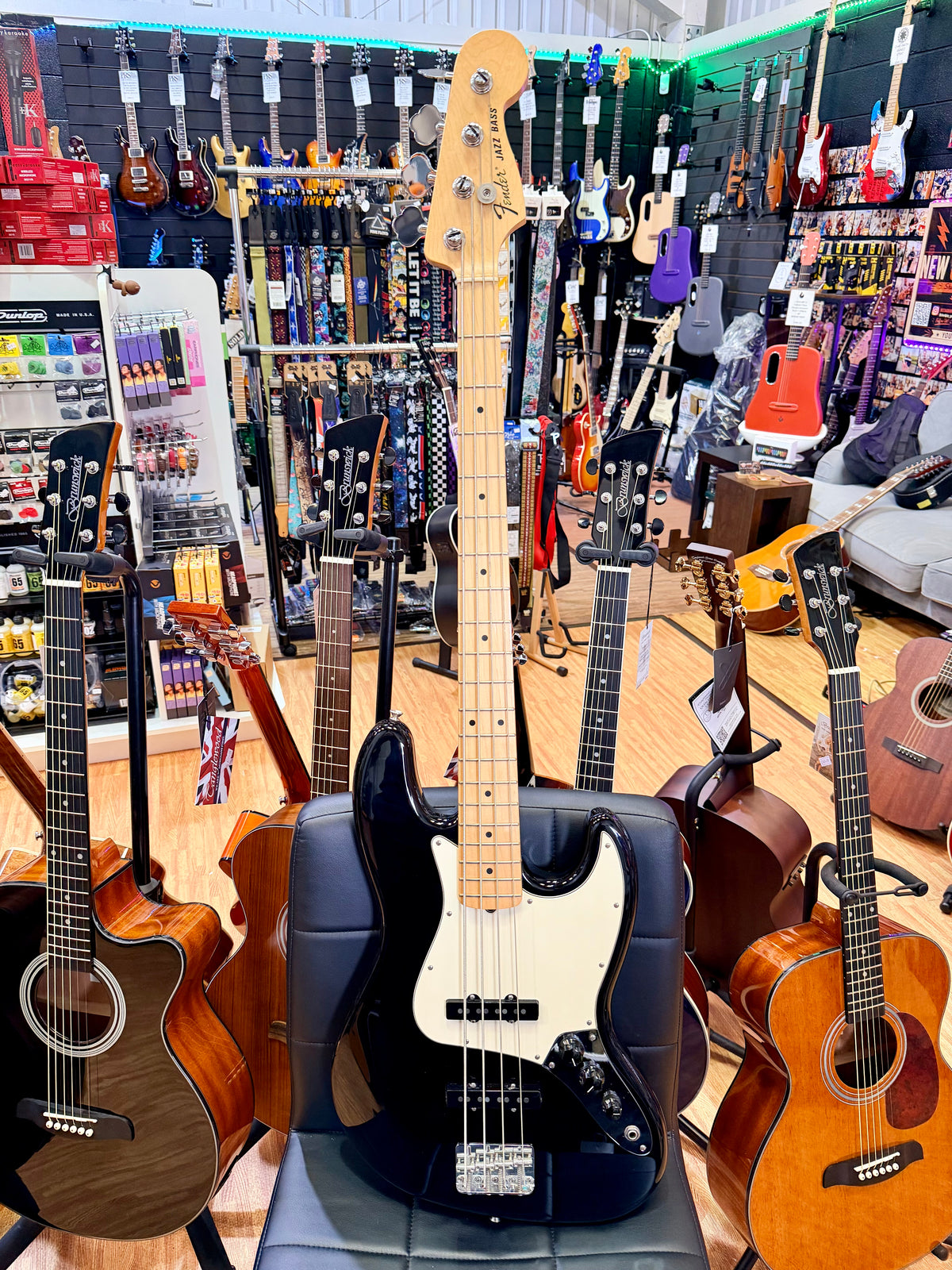 2011 Fender American Special Jazz Bass~ Black~ Maple Fingerboard~ Hard Case
