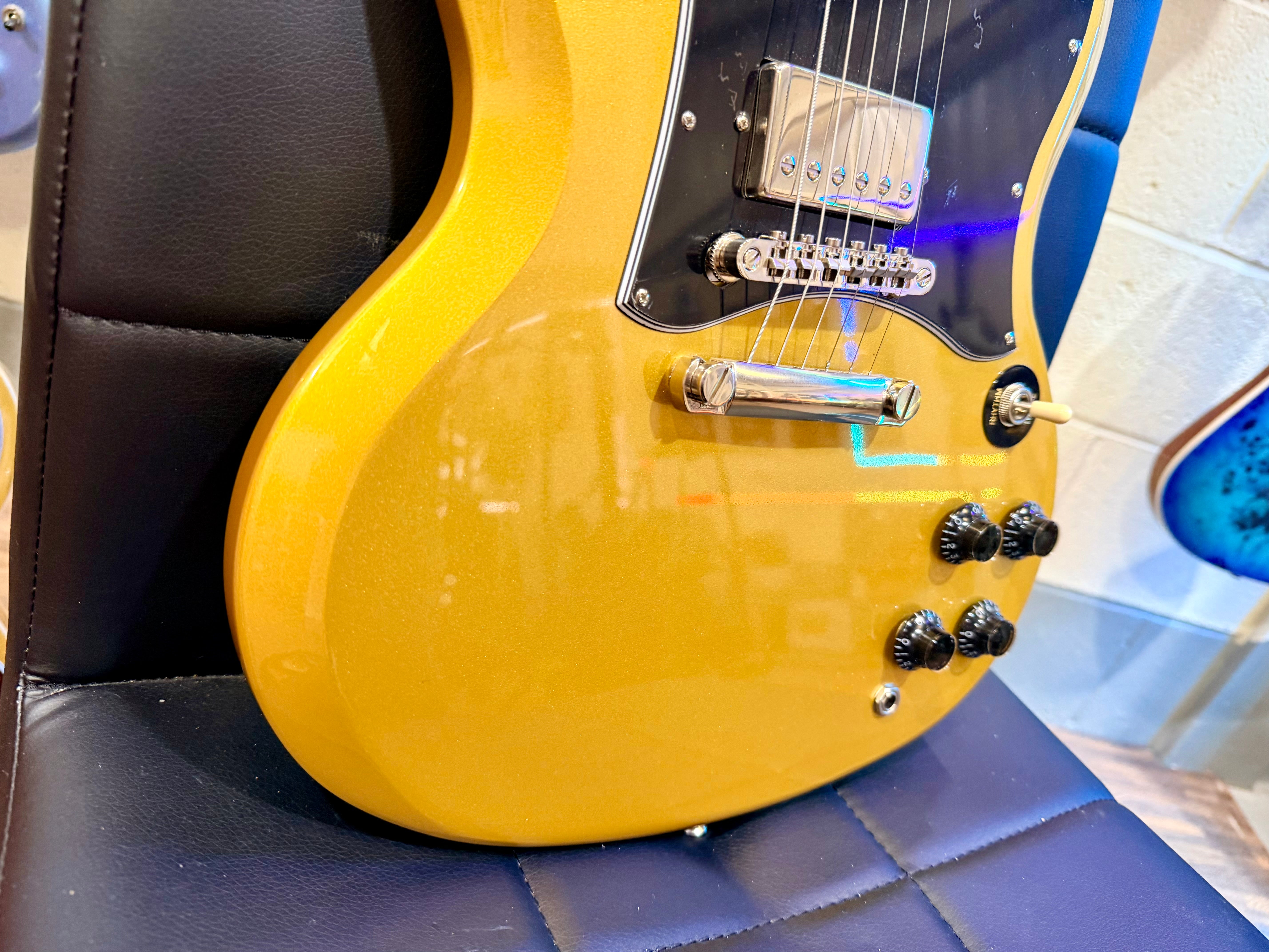 🌟2023 MINT🌟 Epiphone SG Traditional Pro~ UK Exclusive Metallic Gold~ Coil Tap!