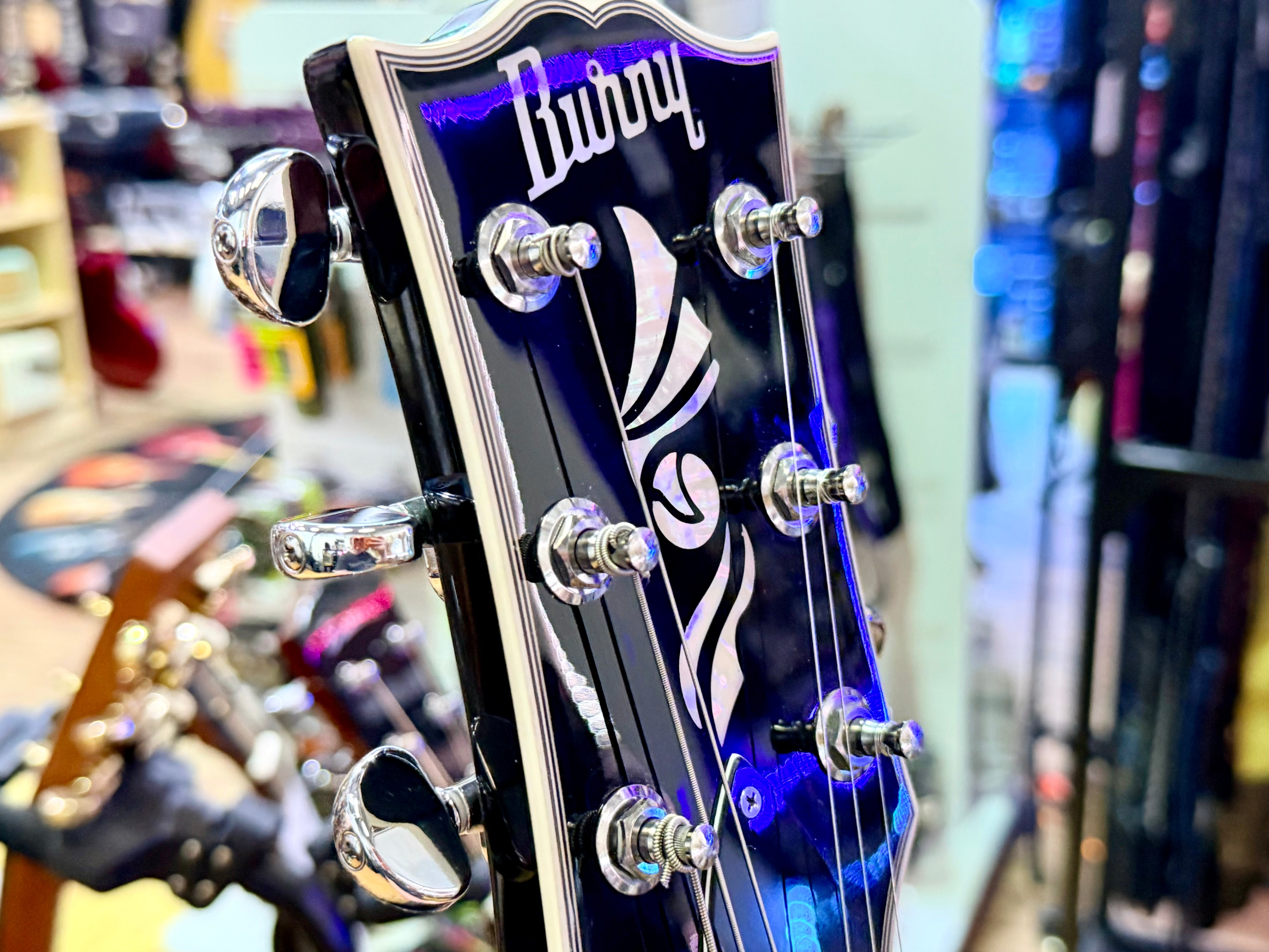 🔥2021🔥 Burny RLC-50JS Black John Sykes Les Paul Custom~ IronGear Pickups!