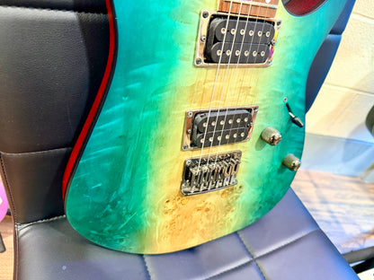 🔥2022🔥 Ibanez RG421PB Caribbean Shoreline Flat~ Wizard III Neck~ Poplar Burl!
