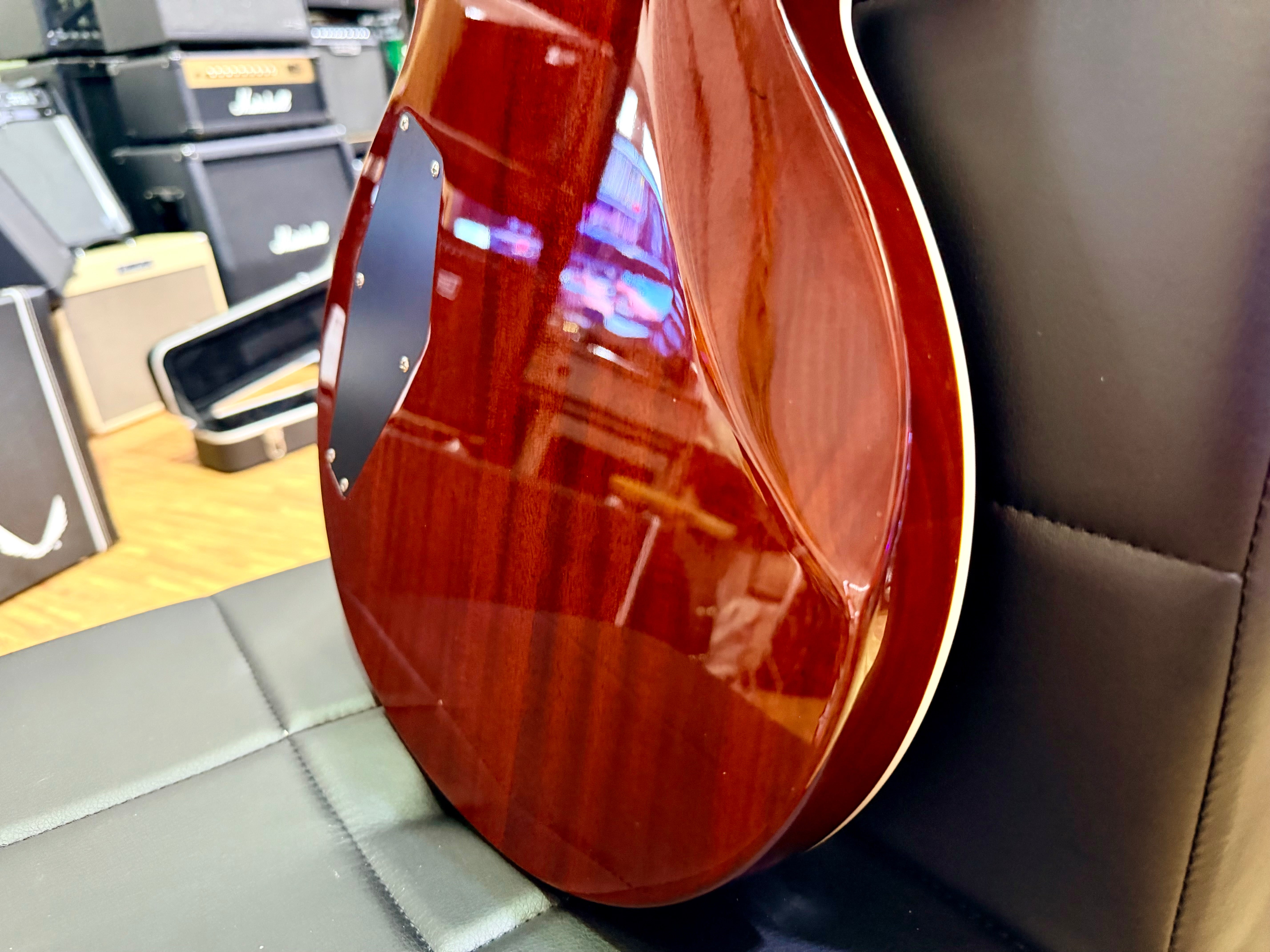 🔥2018🔥 ESP LTD EC-1000 Deluxe Amber Sunburst Electric Guitar + Case~ Abalone!