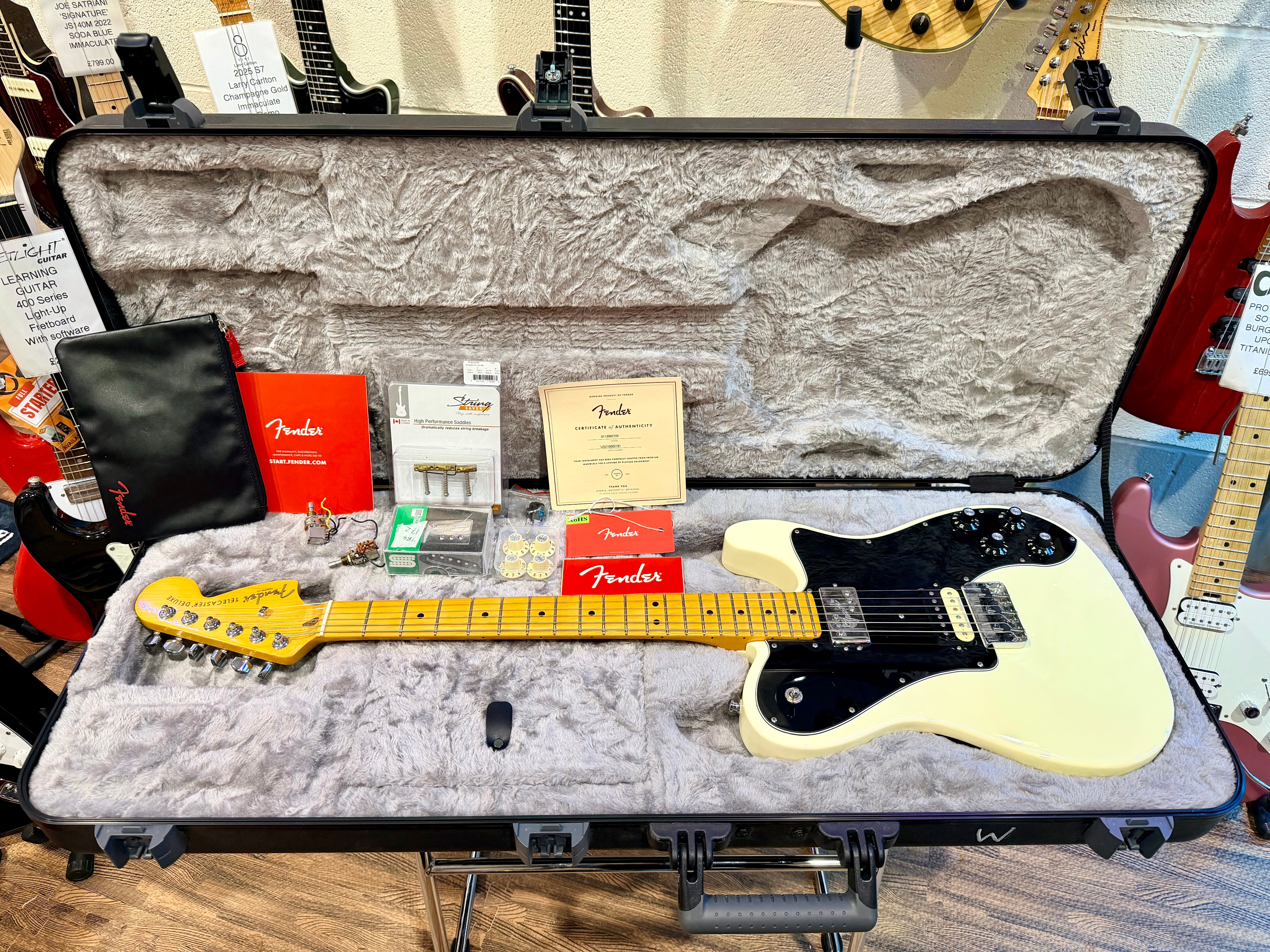 🔥UPGRADED🔥2021 Fender American Professional II Telecaster Deluxe~ Olympic White