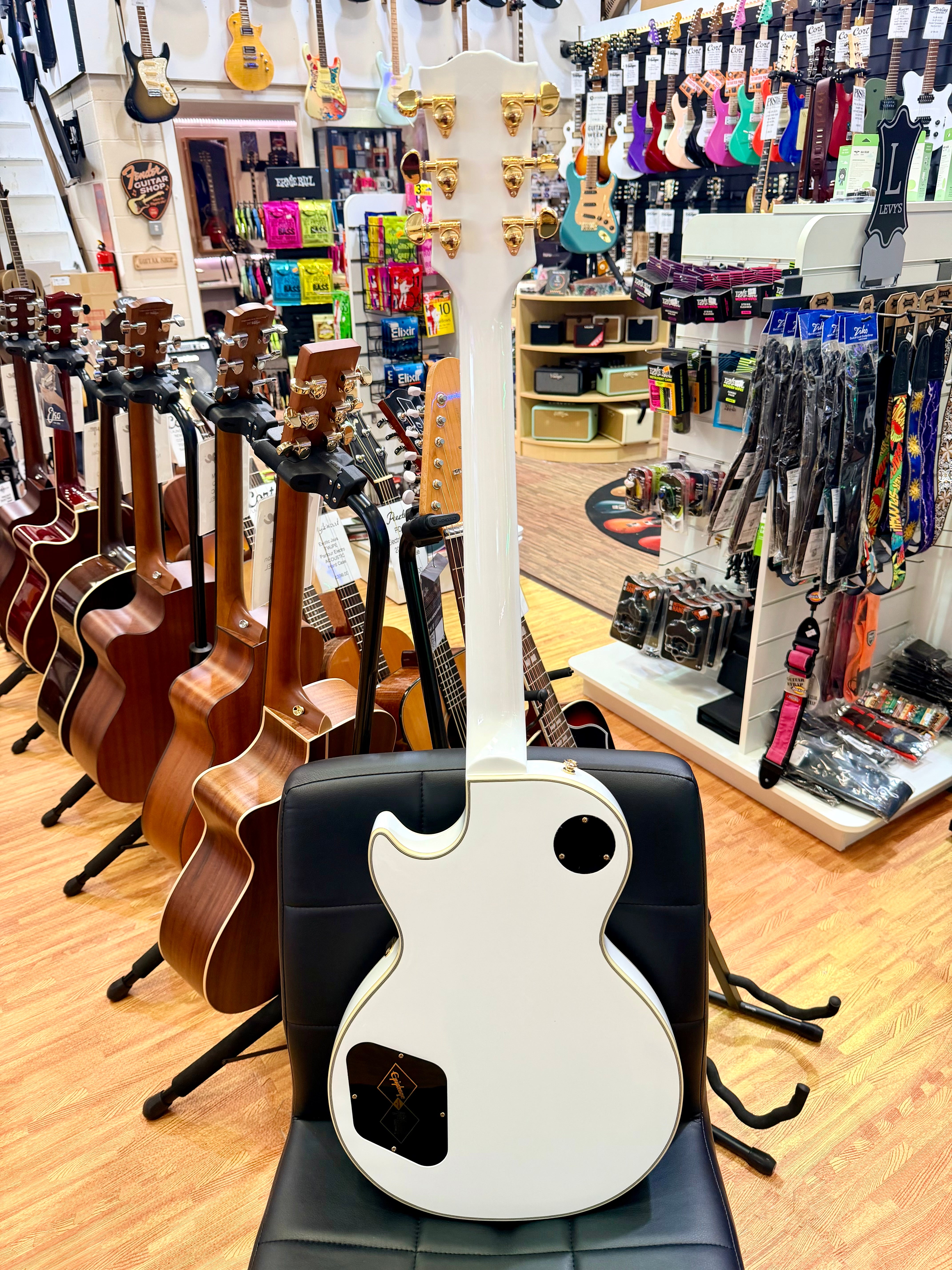 🔥2024🔥 Epiphone Inspired By Gibson Custom Les Paul~ Alpine White~ USA Pickups!