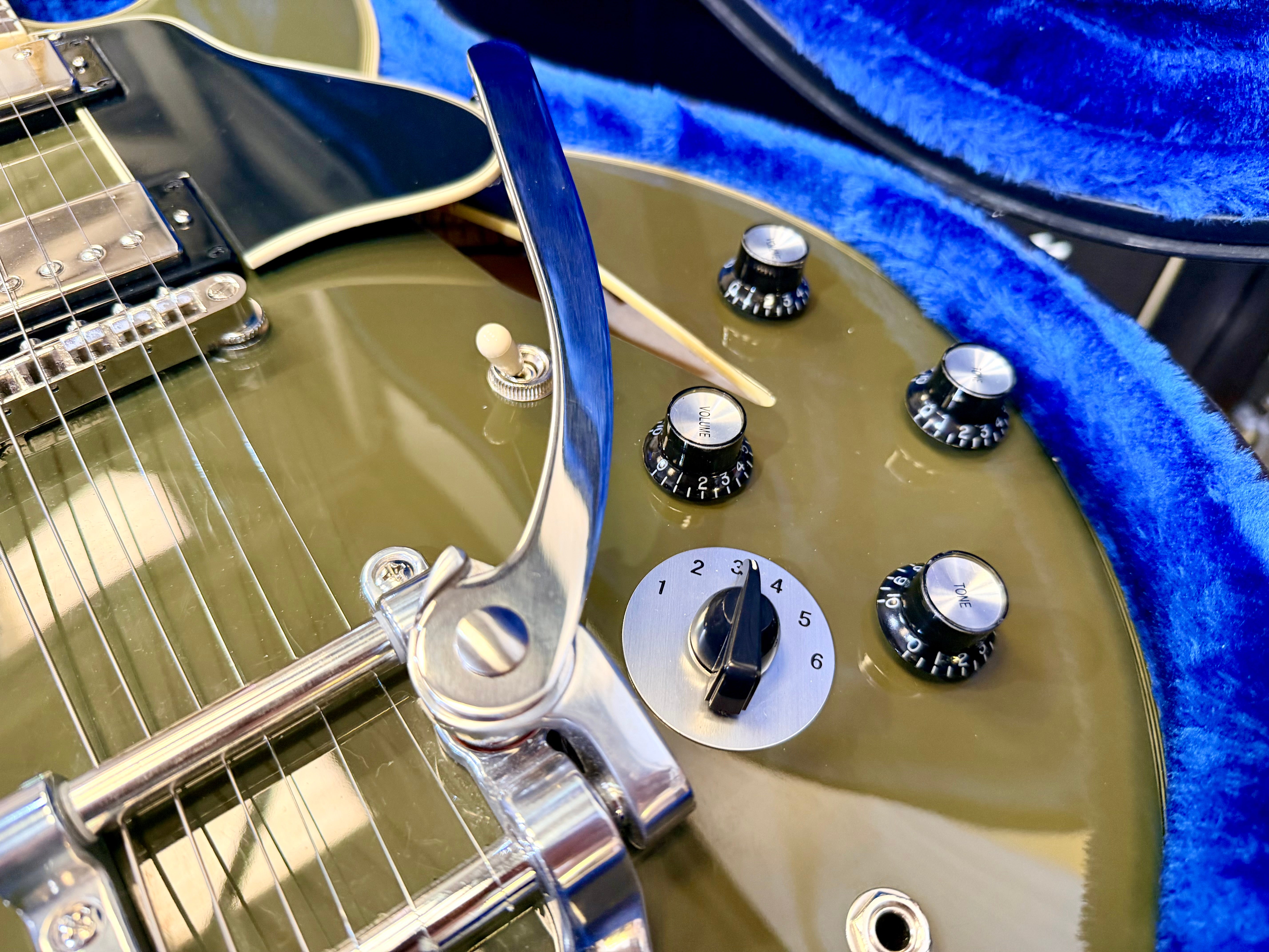 ⚡️2023⚡️ Epiphone Shinichi Ubukata ES-355 Olive Drab~ Inspired By Gibson Custom!
