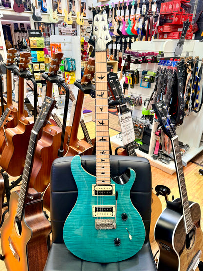 ✨RARE✨ PRS SE Custom 24 Roasted Maple Limited Edition~ Sapphire Turquoise + Bag