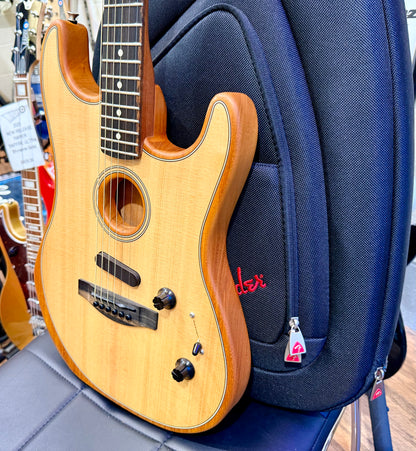 🇺🇸2021🇺🇸 Fender American Acoustasonic Stratocaster~ Natural Finish + Gig Bag