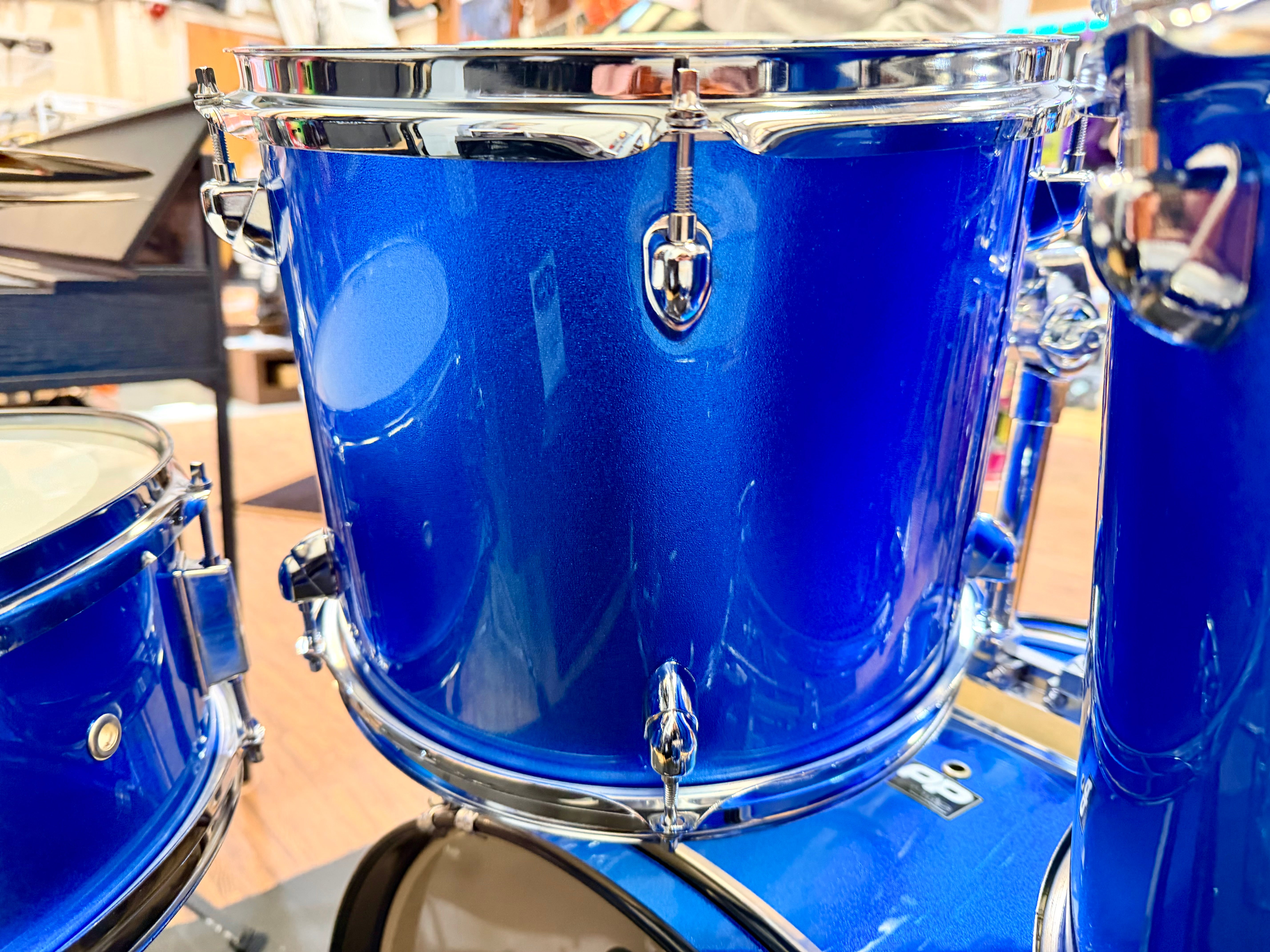 🥁 Performance Percussion PP250 5-Piece Drum Kit~ Metallic Blue Acoustic Set 🥁