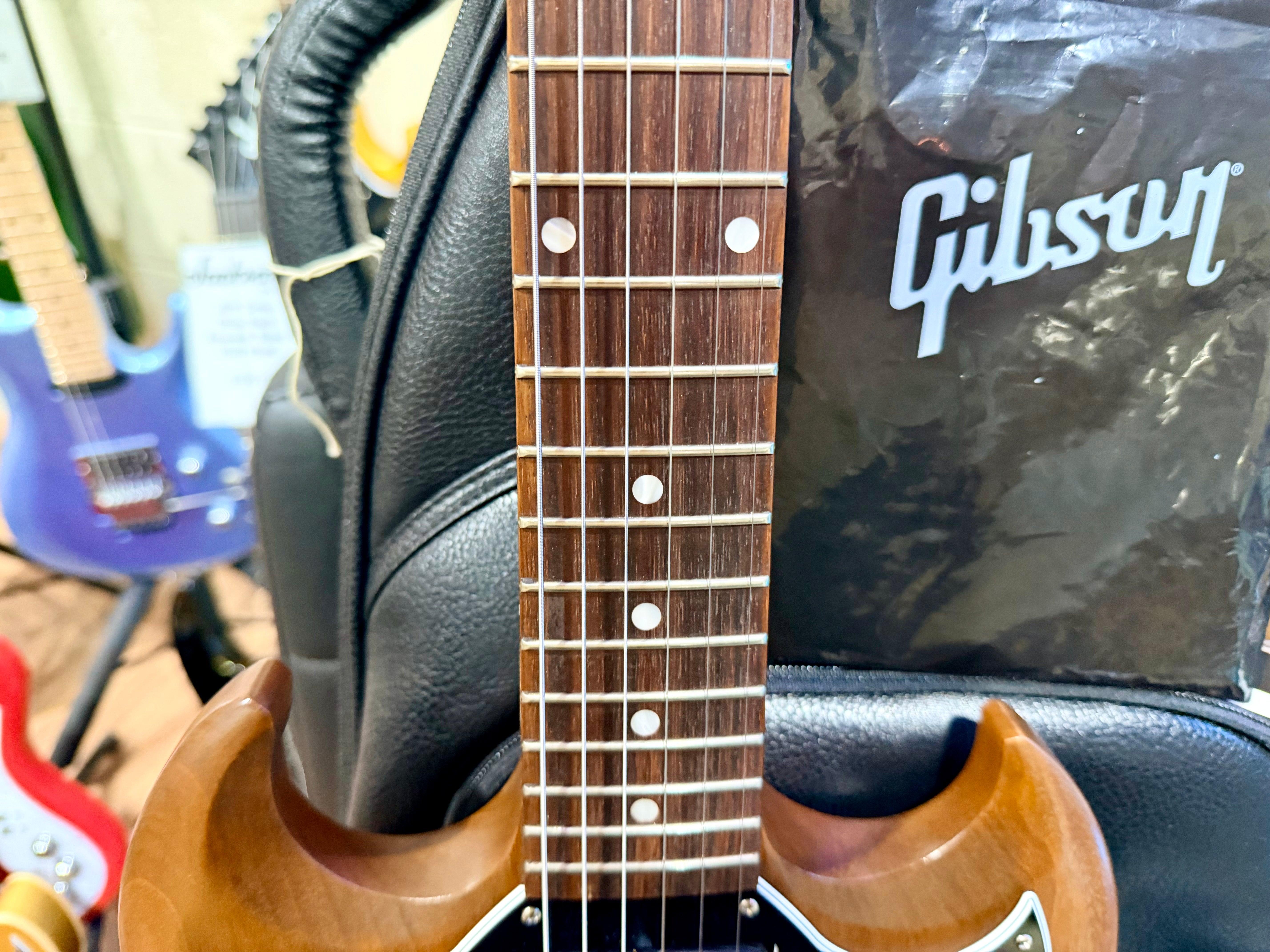 🌟2022🌟 Gibson SG Tribute~ Natural Walnut Finish~ Worn Satin~ Case + Candy!