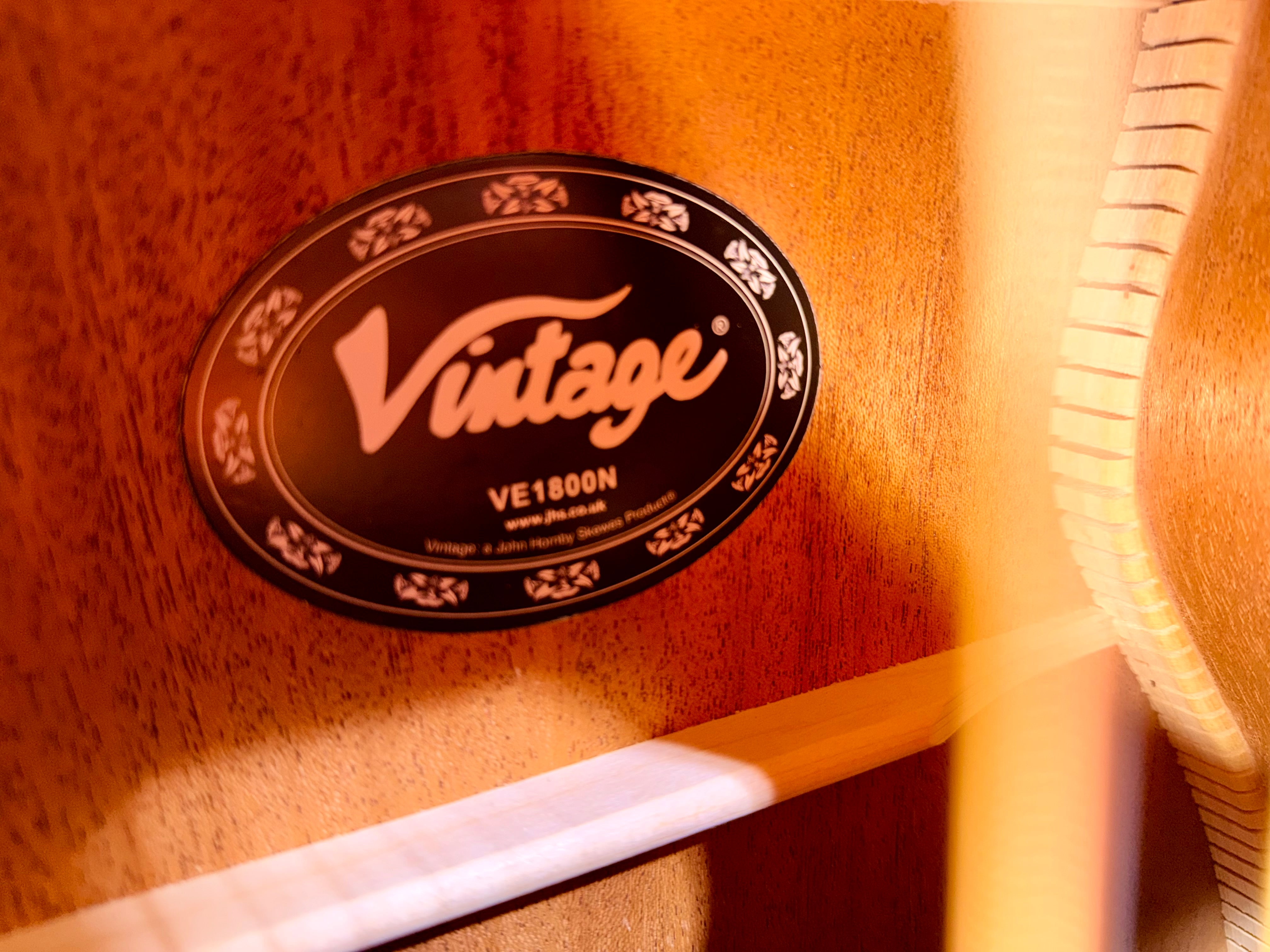 🌟NEW🌟 Vintage VE1800N Stage Series 'Parlour' Electro-Acoustic Guitar ~ Natural