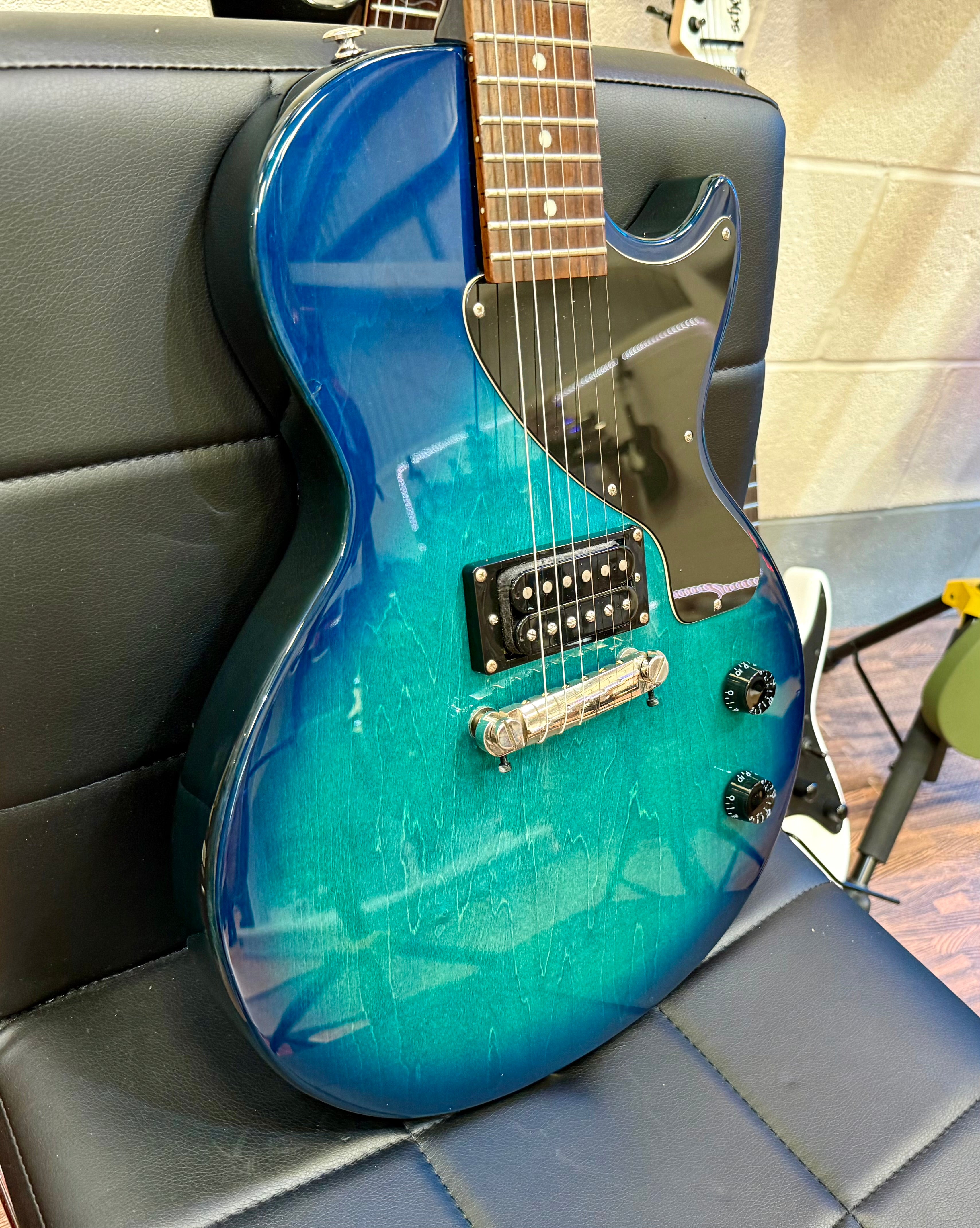 🌟RARE 2010🌟 Epiphone Les Paul Junior Ltd Edition Custom Shop~ Translucent Blue