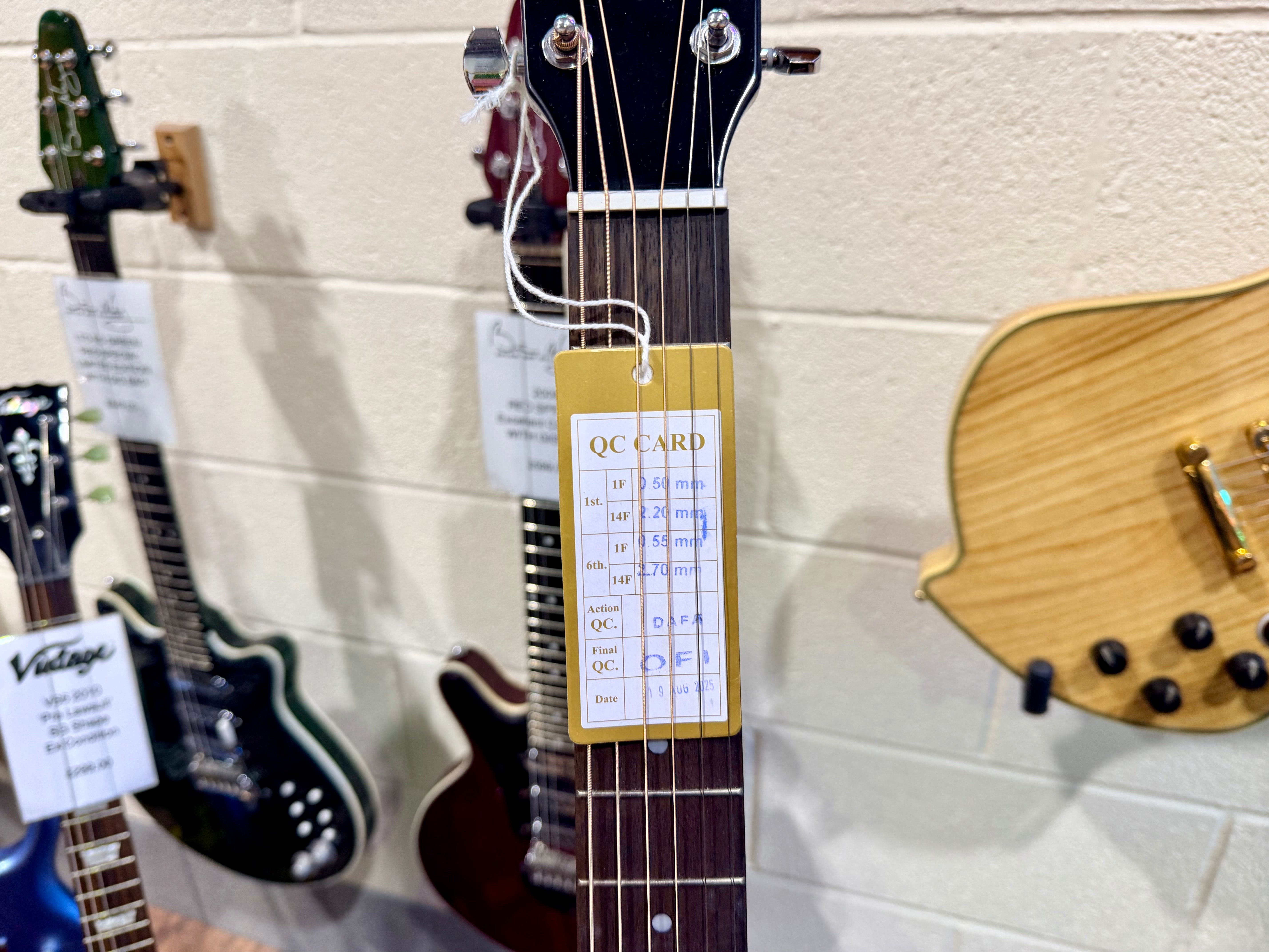 🌟NEW 2025🌟 Cort L60ce Electro Acoustic Guitar~ Gloss Black~ Orchestra Cutaway!