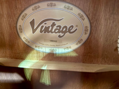 🌟NEW FOR 2025🌟 Vintage Historic Series 'Parlour' Acoustic Guitar ~ Aged Finish