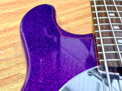 ✨2024✨ Sterling Music Man StingRay RAY34~ Purple Sparkle~ Electric Bass + Bag!