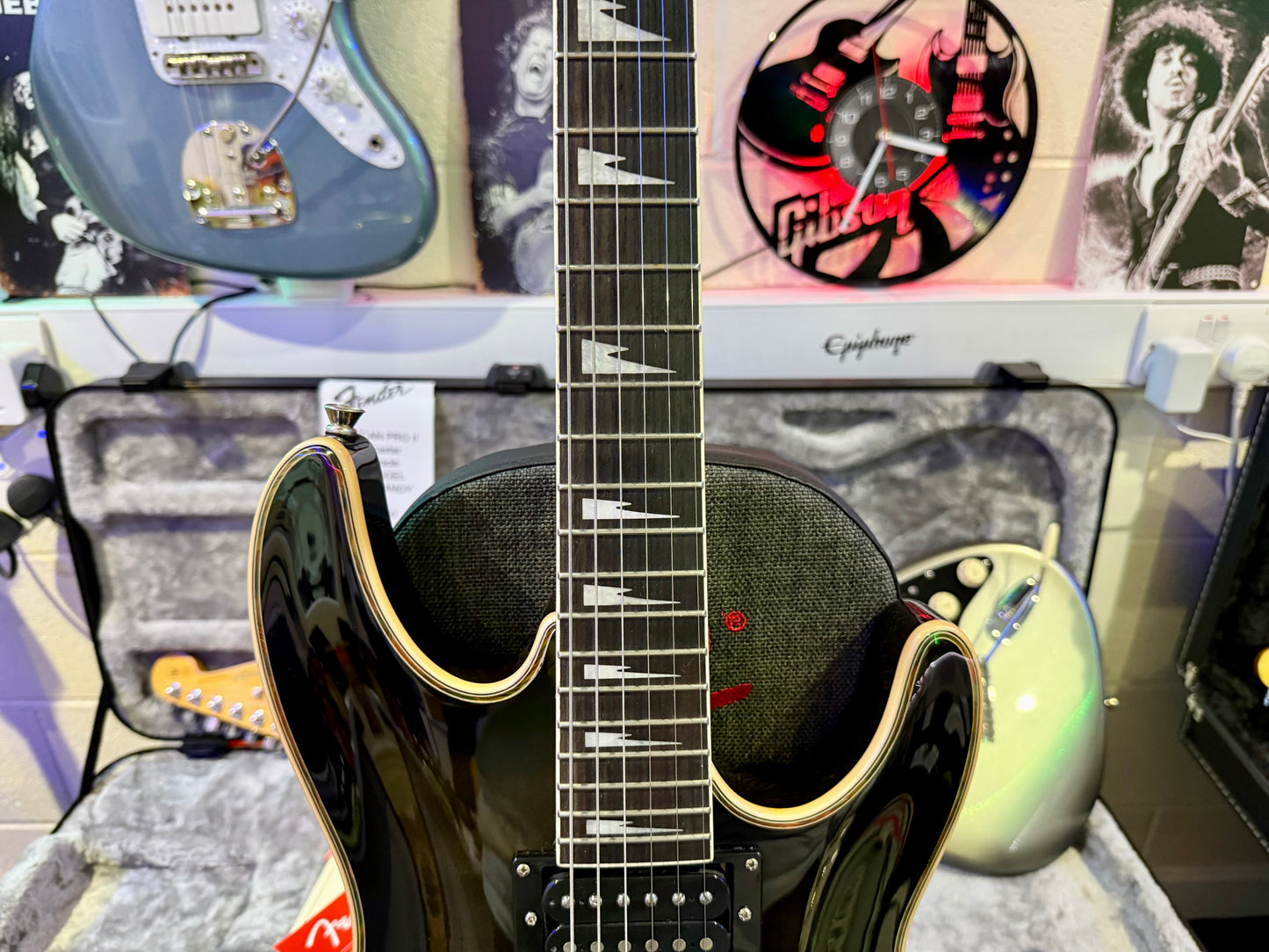 🔥MINT🔥 2023 East Coast GV320 Super Strat Electric Guitar~ Black Ice Burst!