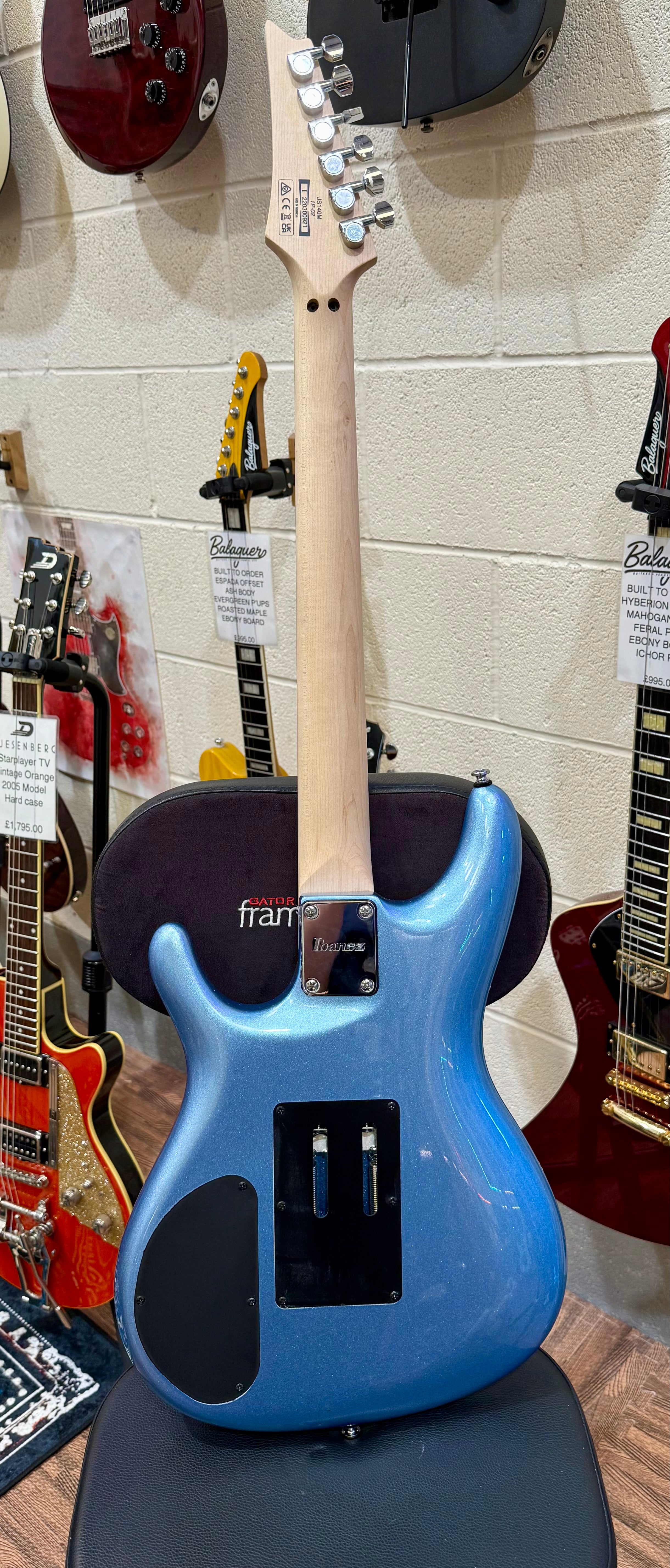 🔥MINT 2022🔥 Ibanez Signature JS140M Joe Satriani Soda Blue~ Edge Zero~ Ex-Demo