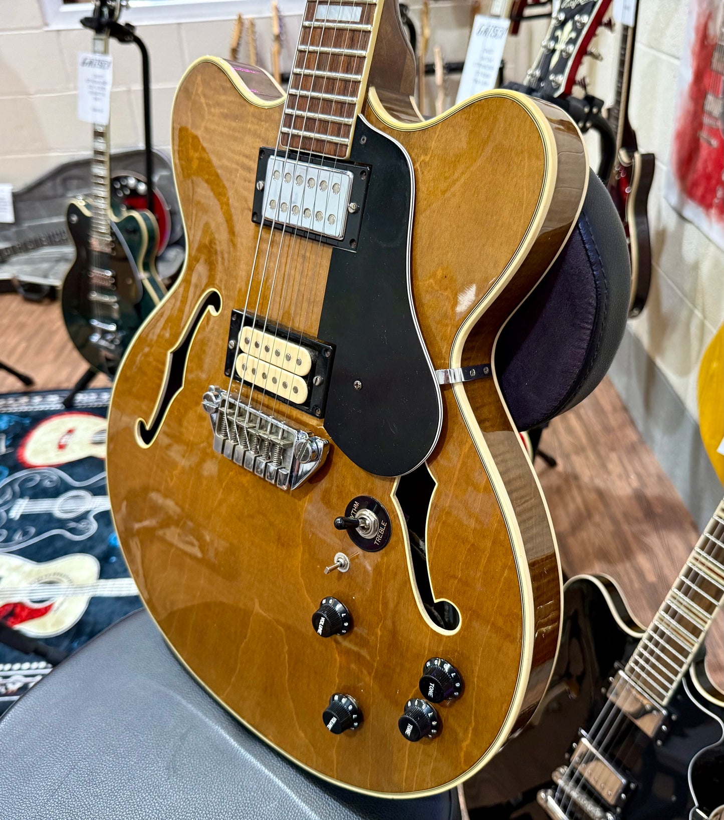 🌟 VINTAGE 1980🌟 Hofner T4ST Hollow-Body Electric Guitar~ West Germany~ Walnut!