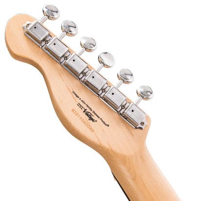 Vintage V72 ReIssued Thinline Tele Semi-Hollow Custom Spec Electric Guitar ~ Flame Tobacco Burst