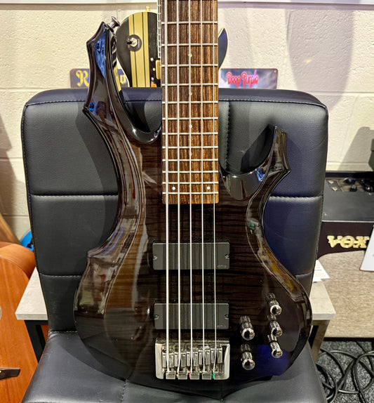 🔥5 STRING BASS🔥 ESP Ltd F-415FM~ See Thru Black~ EMG Pickups~ Electric Bass!