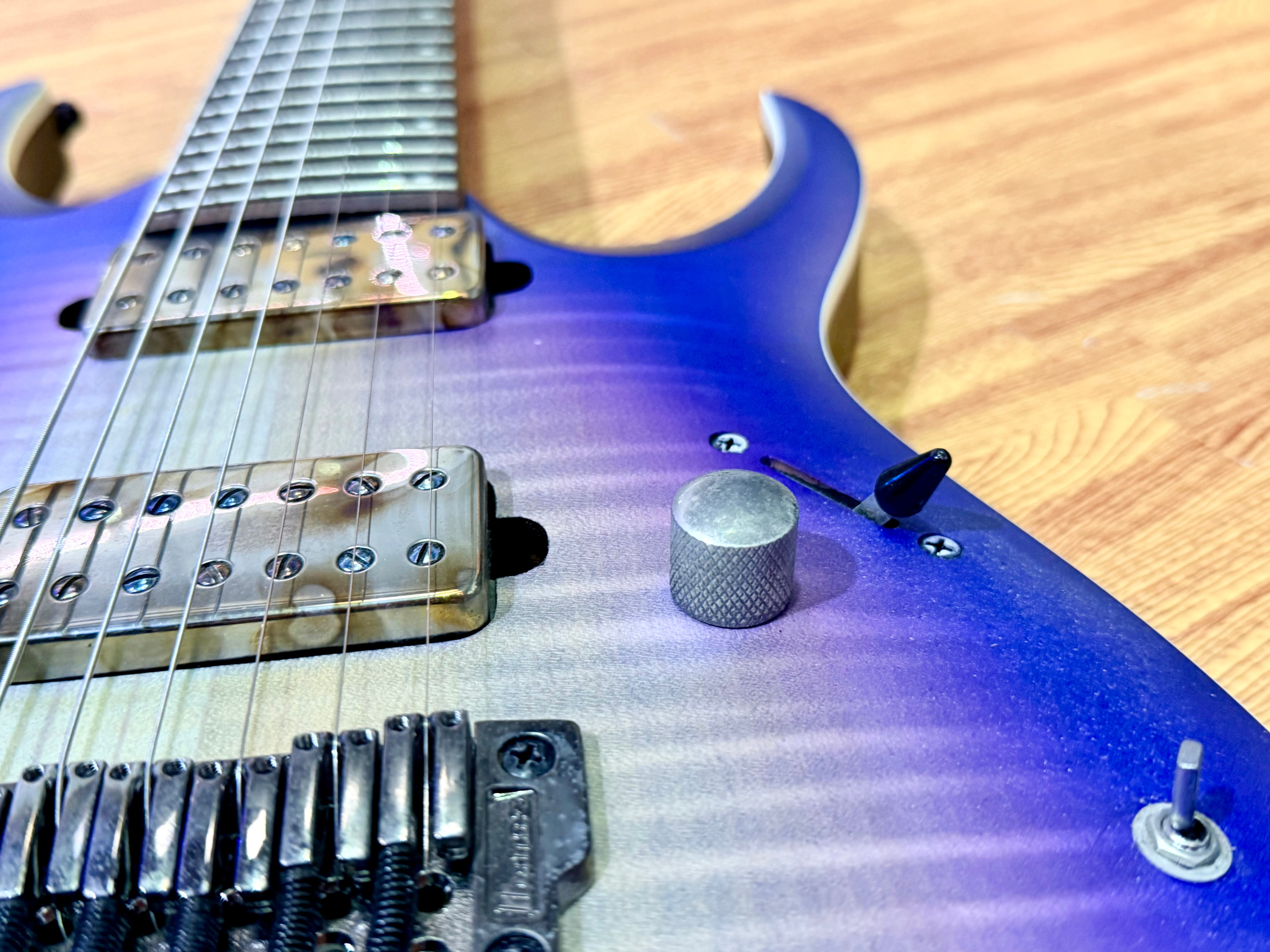 🔥2019🔥 Ibanez RGA71AL Axion Label 7 String~ Indigo Aurora Burst~ Bare Knuckle!
