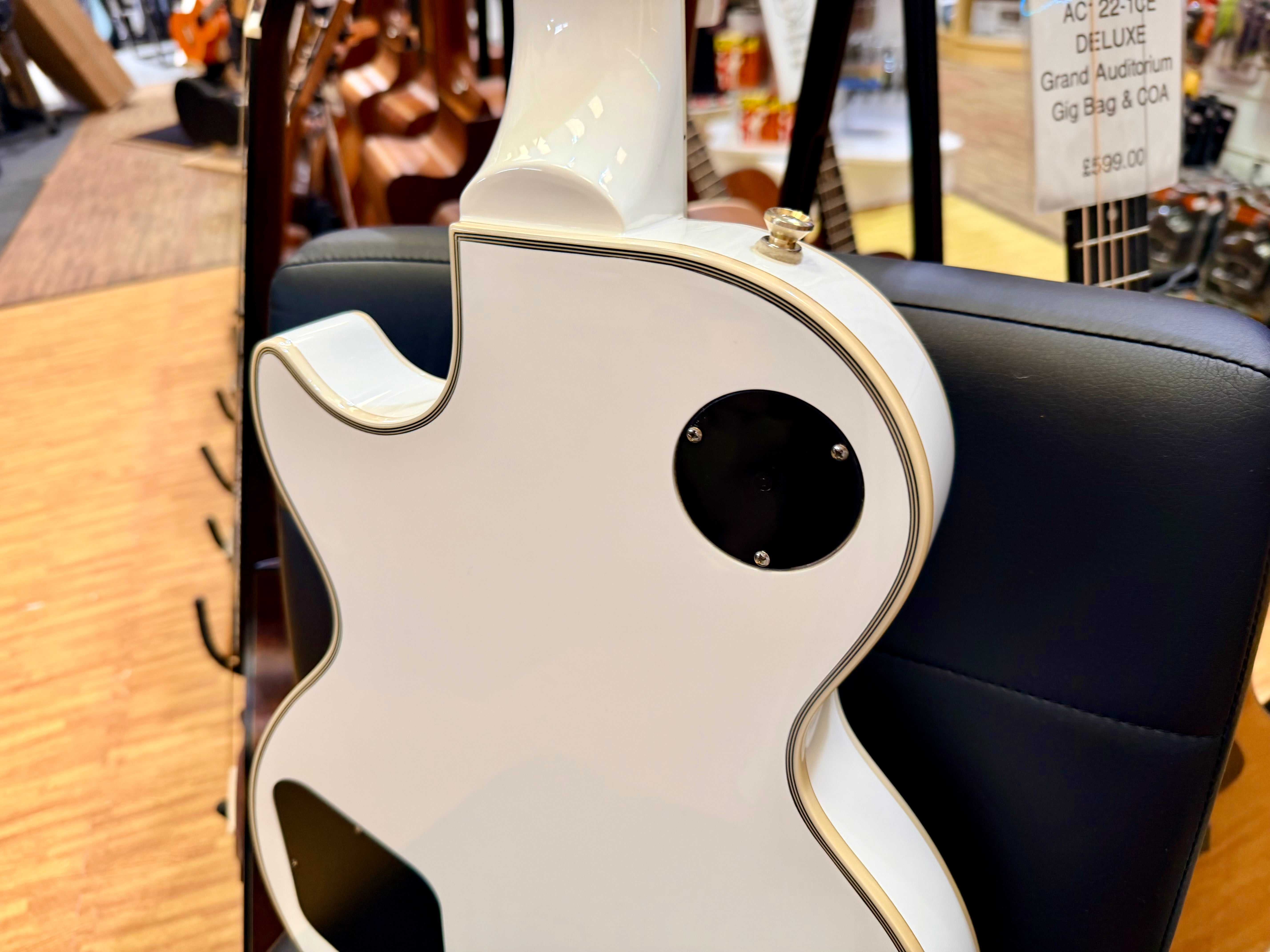 ⚡️7lb⚡️Epiphone Limited Edition Les Paul Custom Lite~ Alpine White & Gold~ 2019!