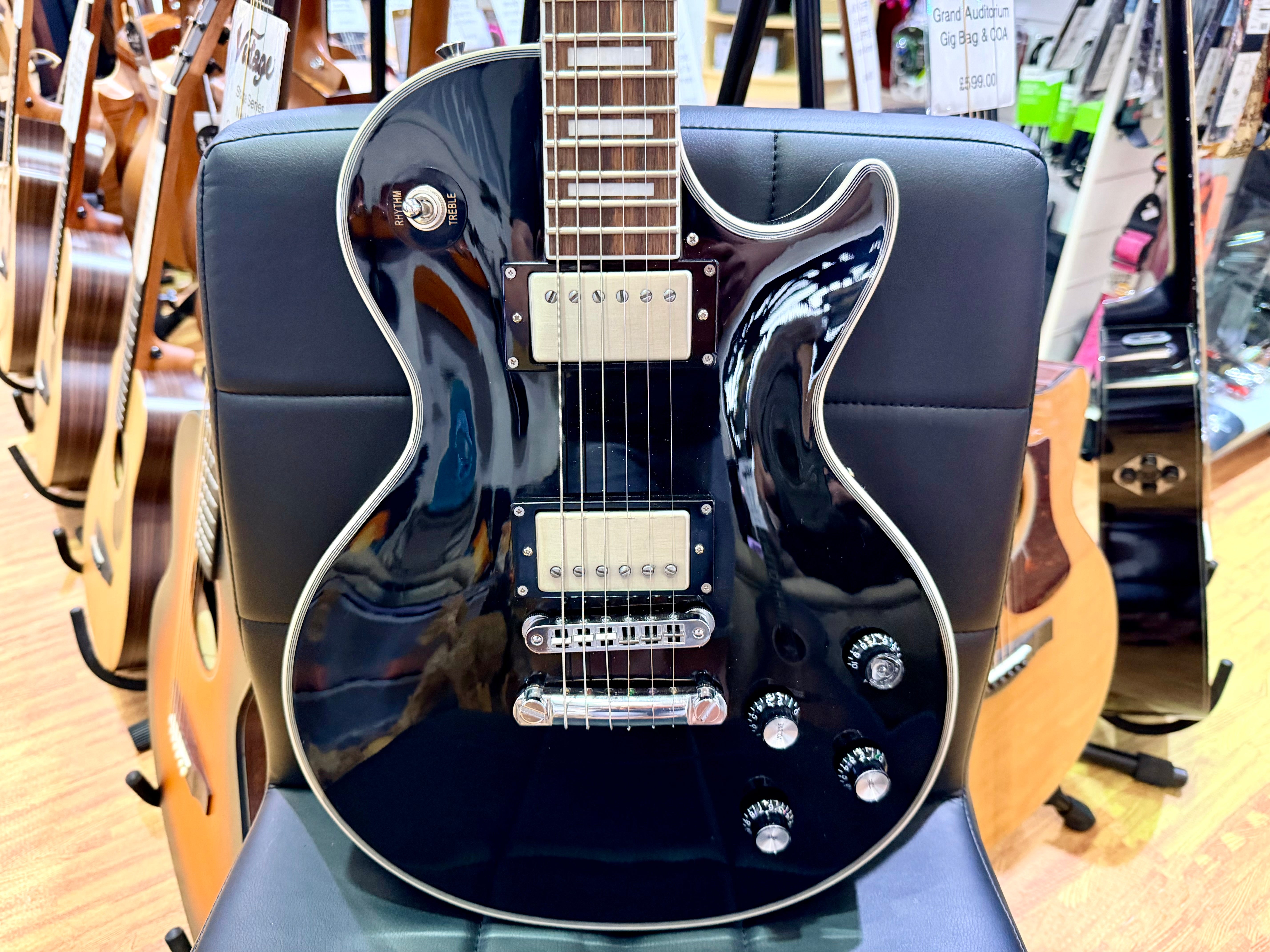 🔥2021🔥 Burny RLC-50JS Black John Sykes Les Paul Custom~ IronGear Pickups!