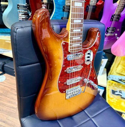 🔥NEW🔥 Vintage REVO Series 'Deluxe' Guitar ~ Cappuchino Burst~ Alan Entwistle!