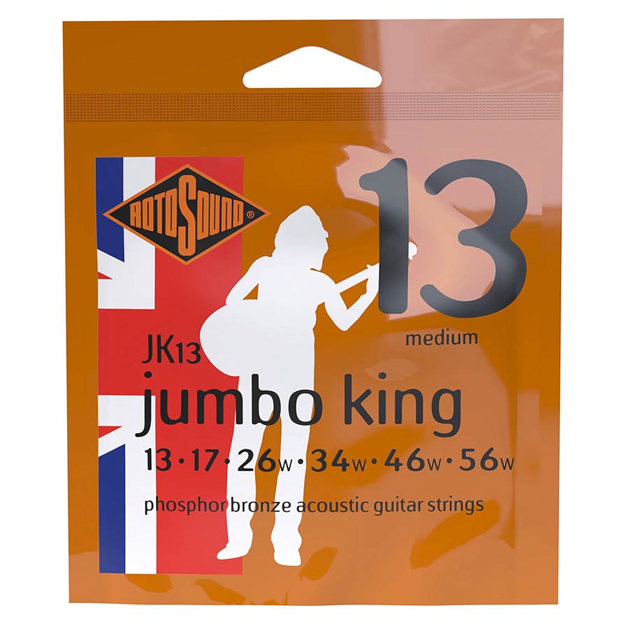 Rotosound Jumbo King string set acoustic phosphor bronze wound 13-56