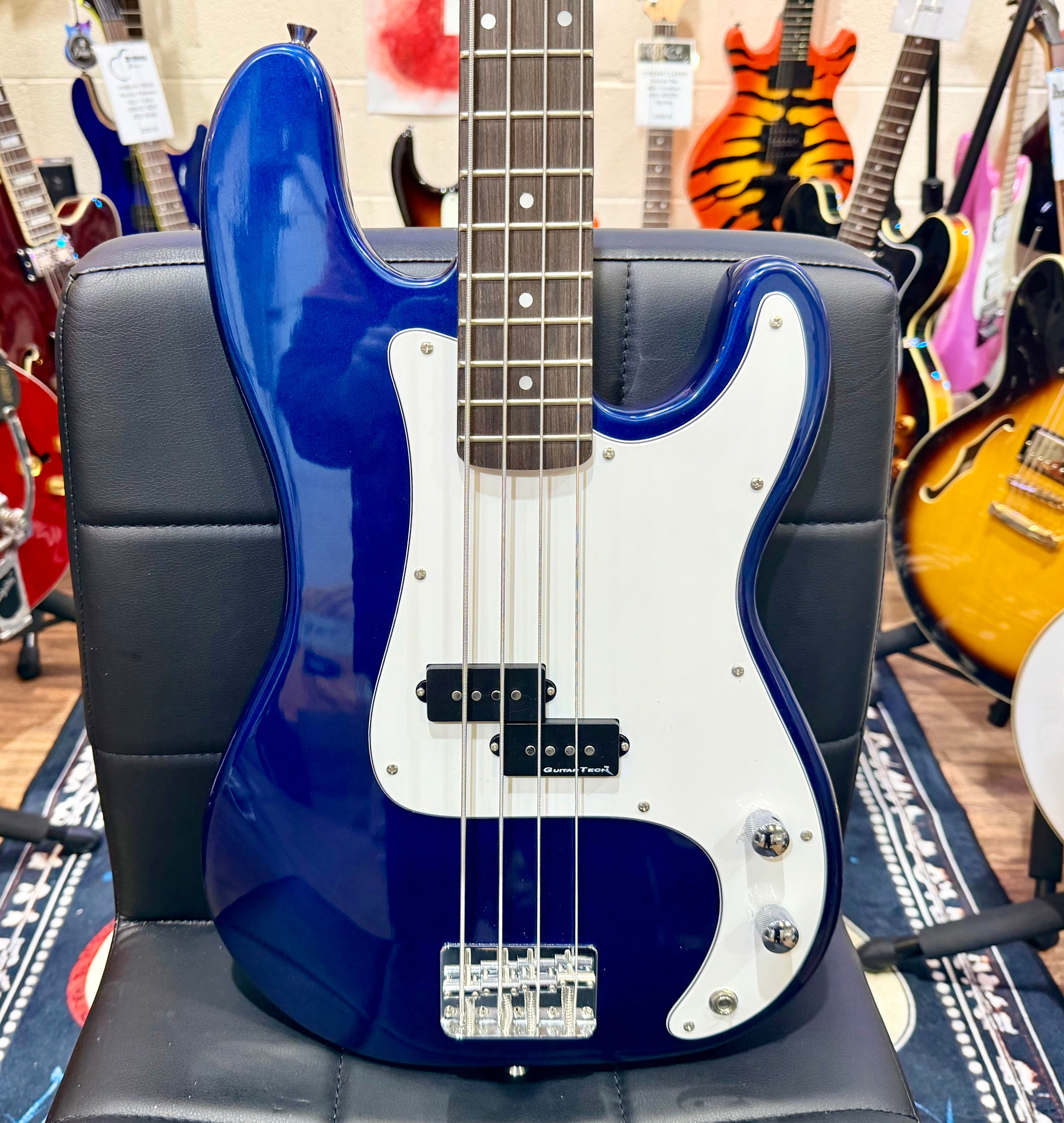 ⚡️NEW⚡️ Encore E4 Blaster Series Electric Bass Guitar~ Full Size 4/4 P Bass~Blue