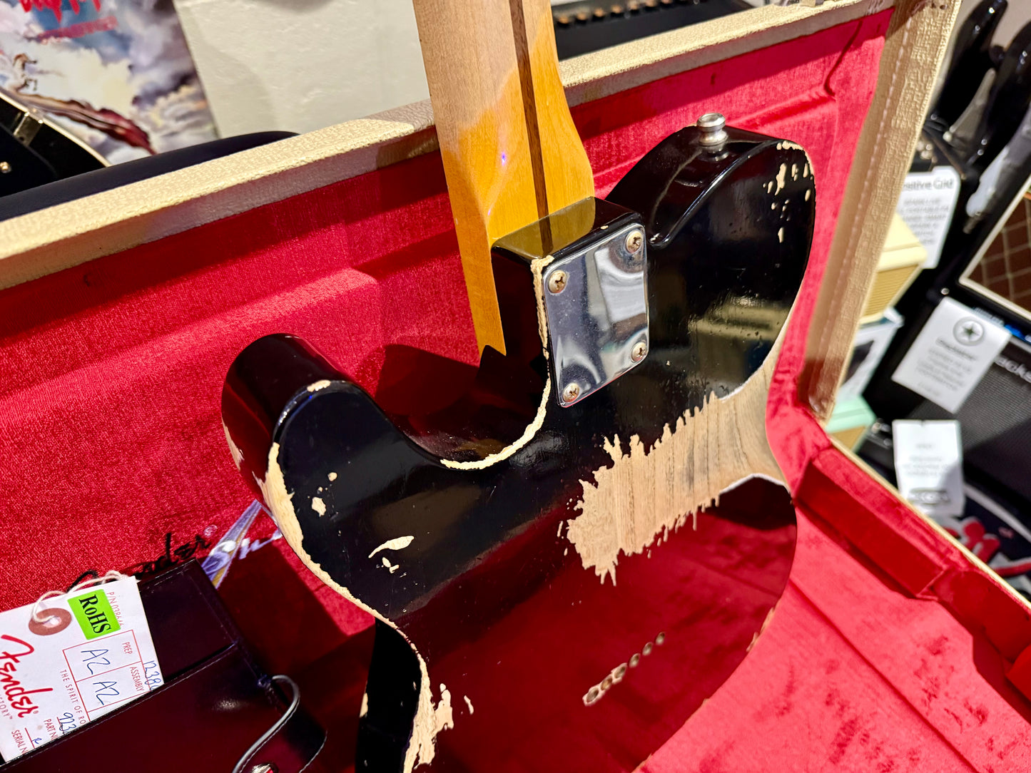 🌟 2021 Fender USA Custom Shop 🌟52' Telecaster Heavy Relic~ Black~ Case & Candy