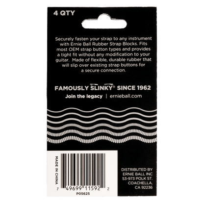 Ernie Ball Strap Blocks- Grey