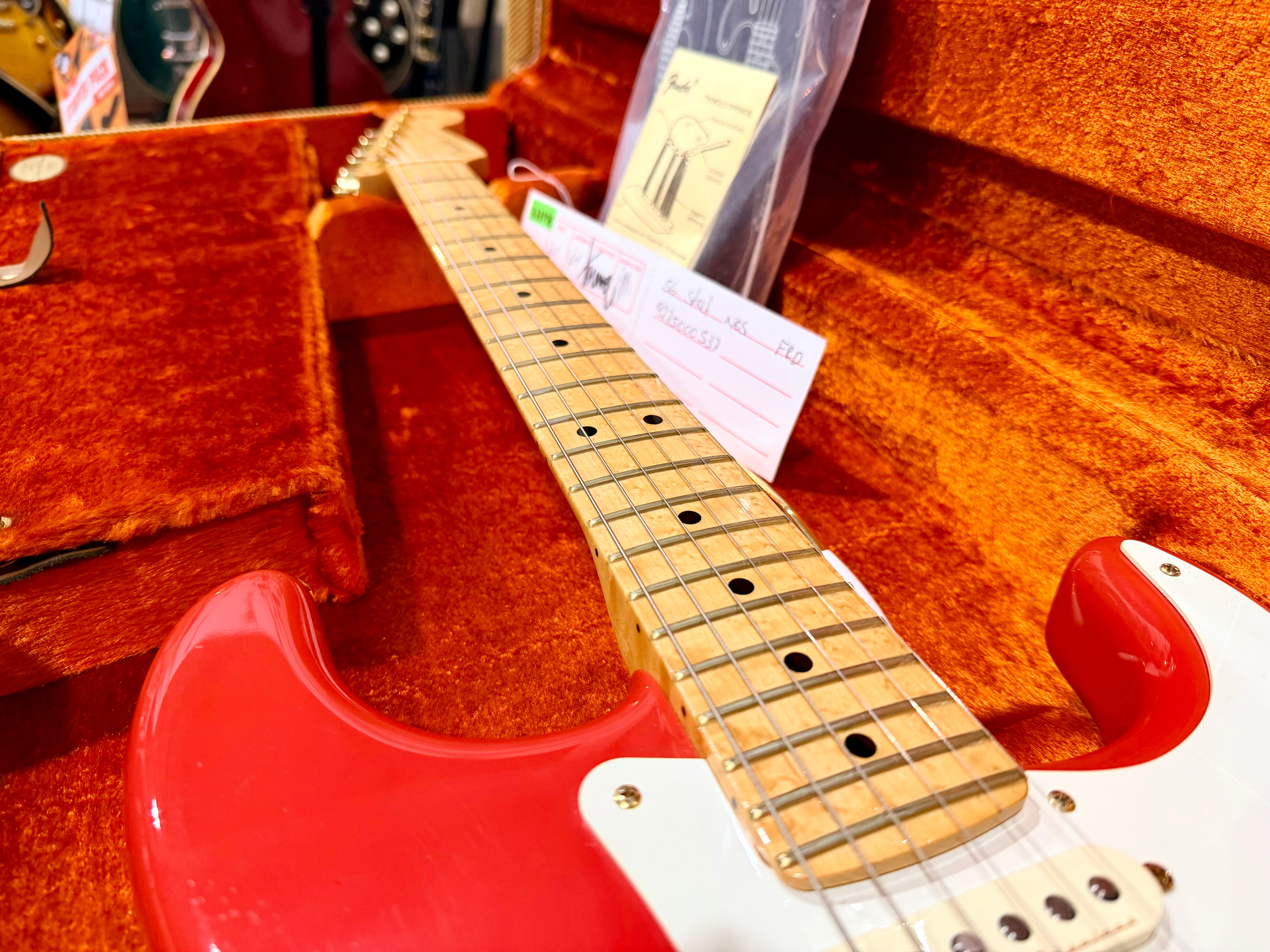 🌟2007🌟 Fender USA Custom Shop 1956 NOS Stratocaster Fiesta Red & Gold~ Maple!