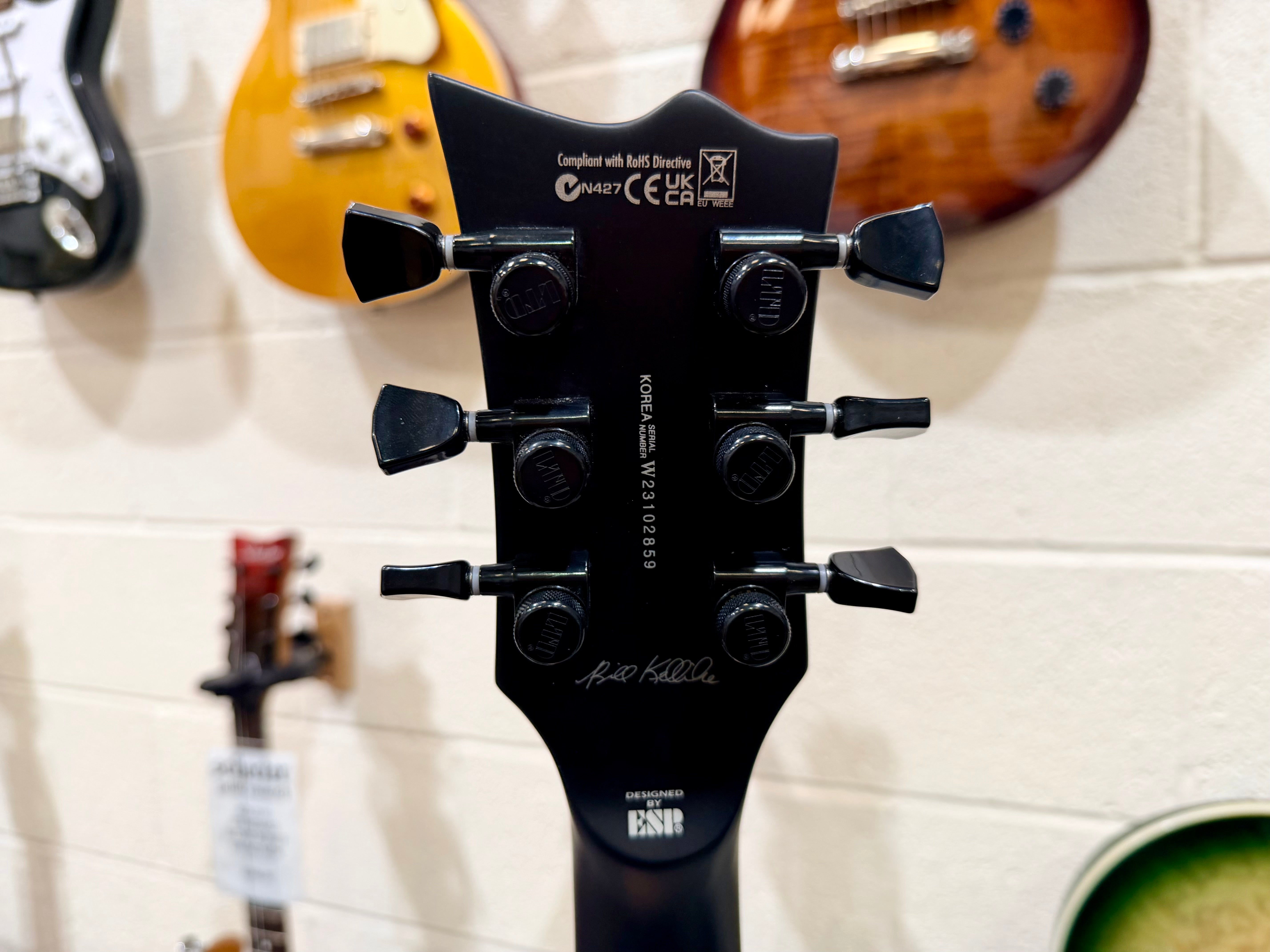 🔥MINT🔥 ESP LTD BK-600 Bill Kelliher Signature~ Military Green Sunburst Satin!