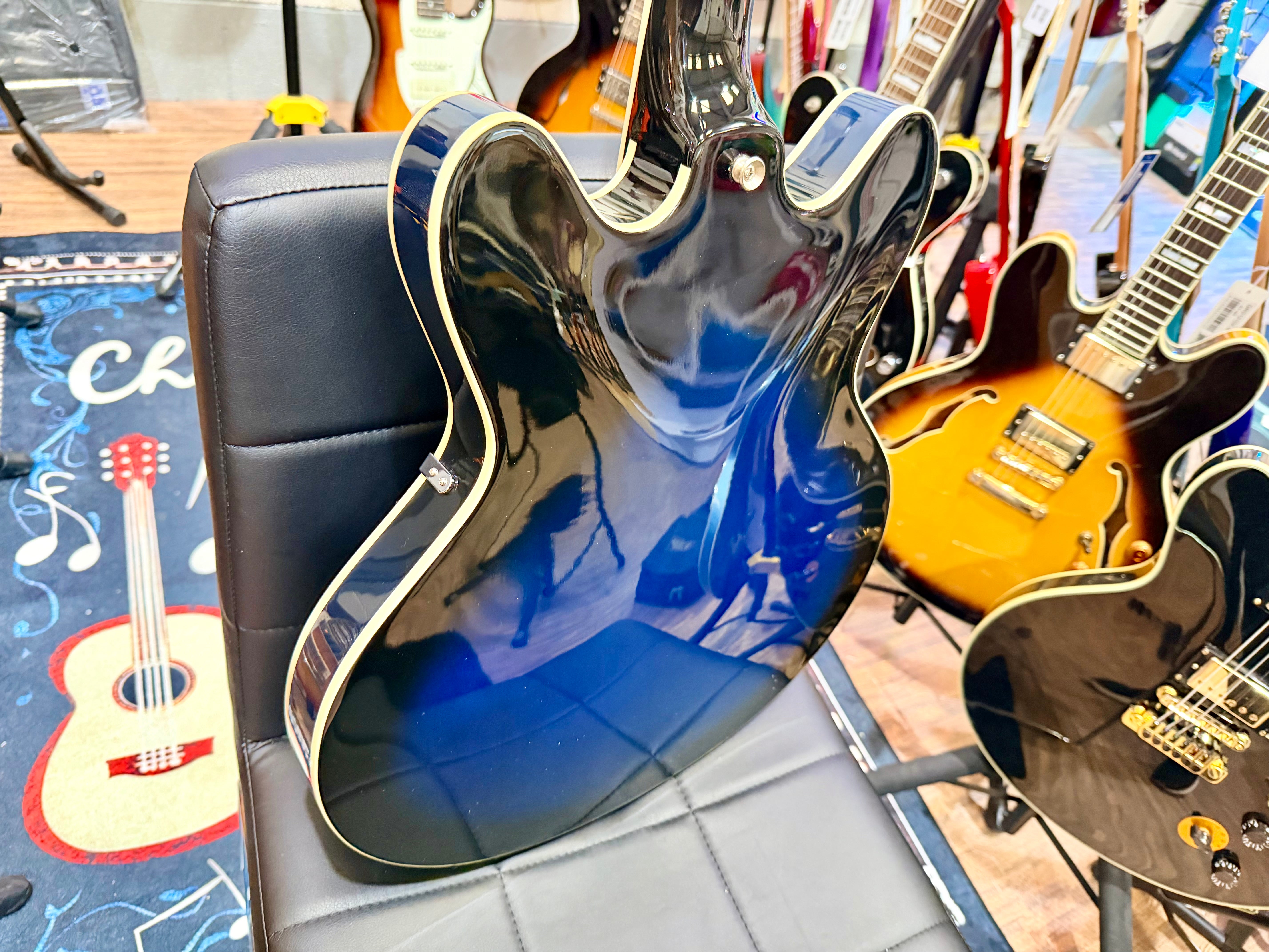 🔥MINT🔥 Vox Bobcat S66 Semi-Hollow ‘335’ Bigsby~ Blue Burst~ 2022 Korea 3 Pickup!