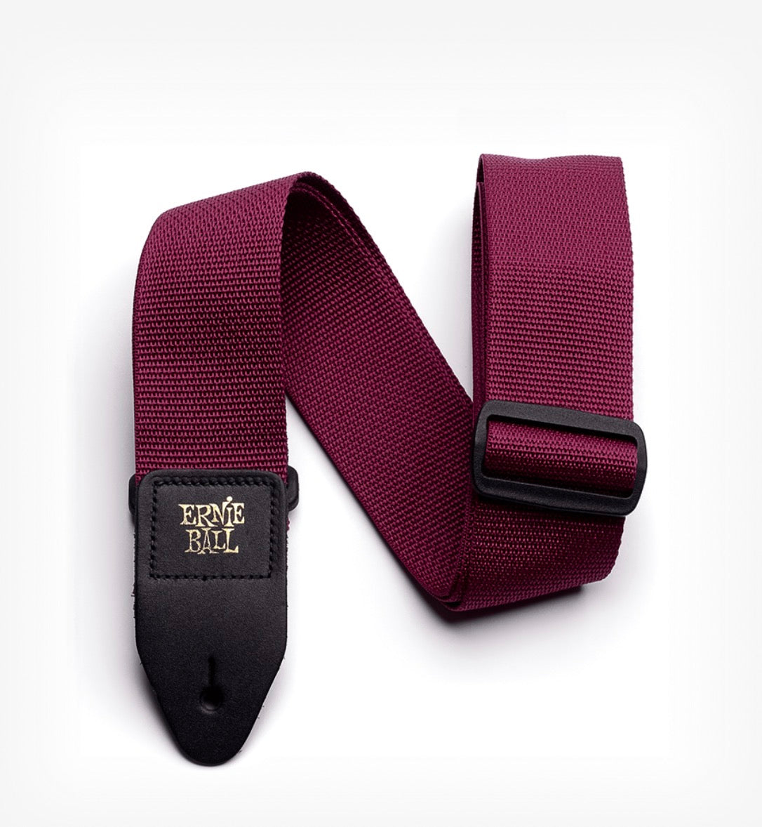 Ernie Ball Polypro 2” Guitar & Bass Strap- Burgundy